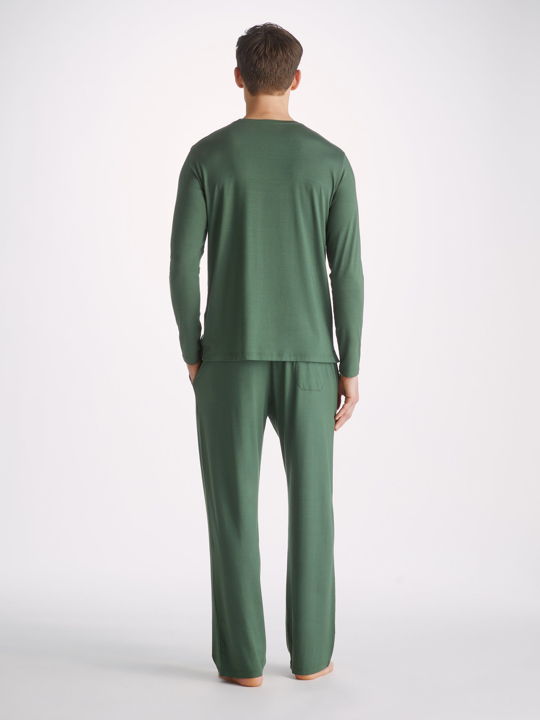 Men's Lounge Trousers Basel Micro Modal Stretch Hunter Green