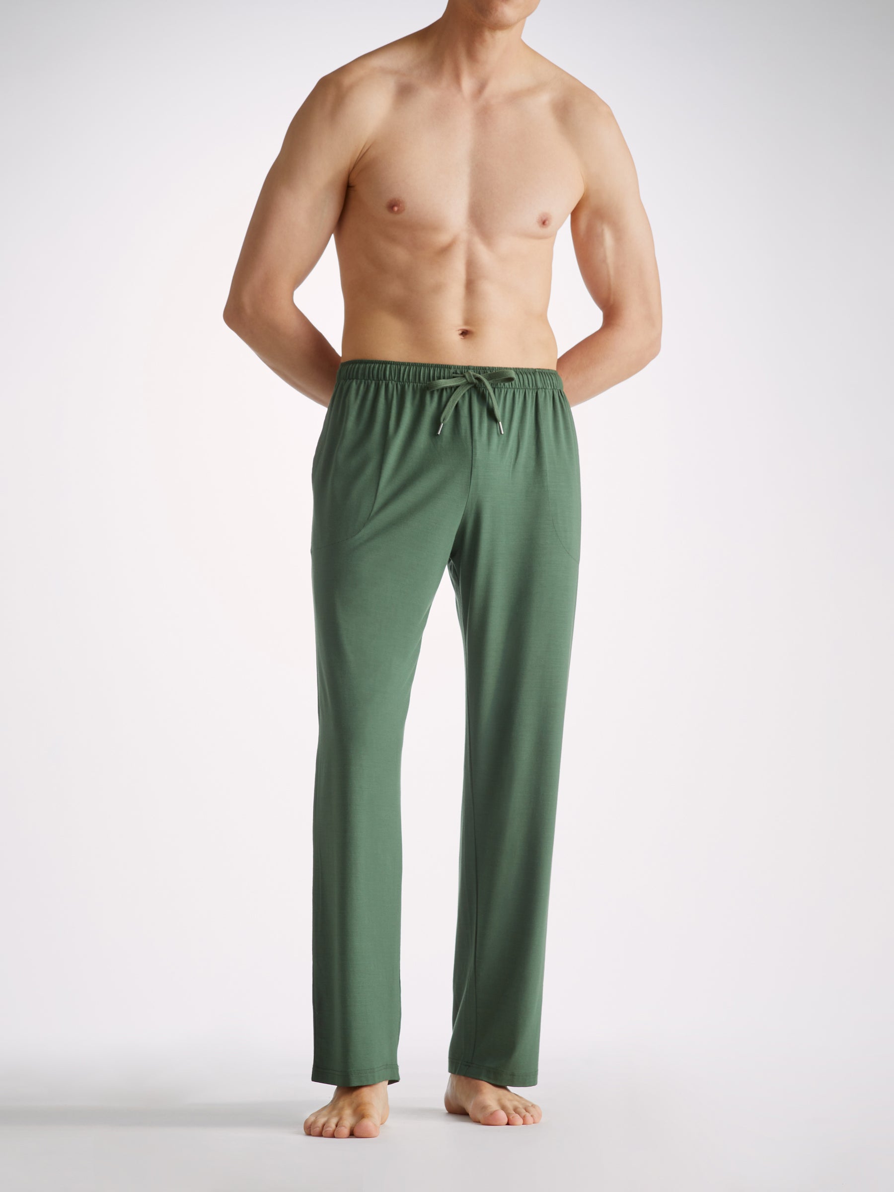Men's Lounge Trousers Basel Micro Modal Stretch Hunter Green