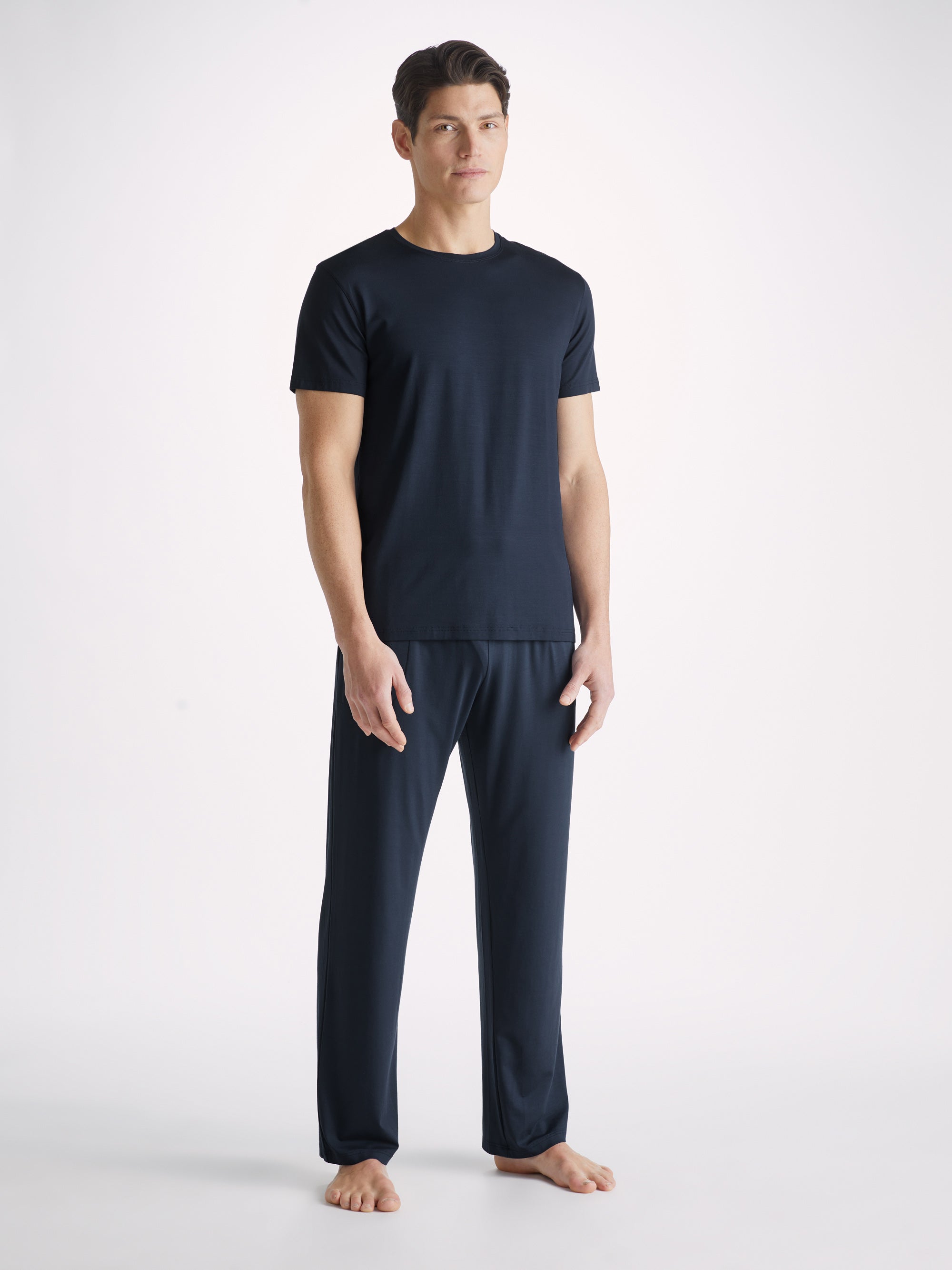 Men's Lounge Trousers Basel Micro Modal Stretch Navy