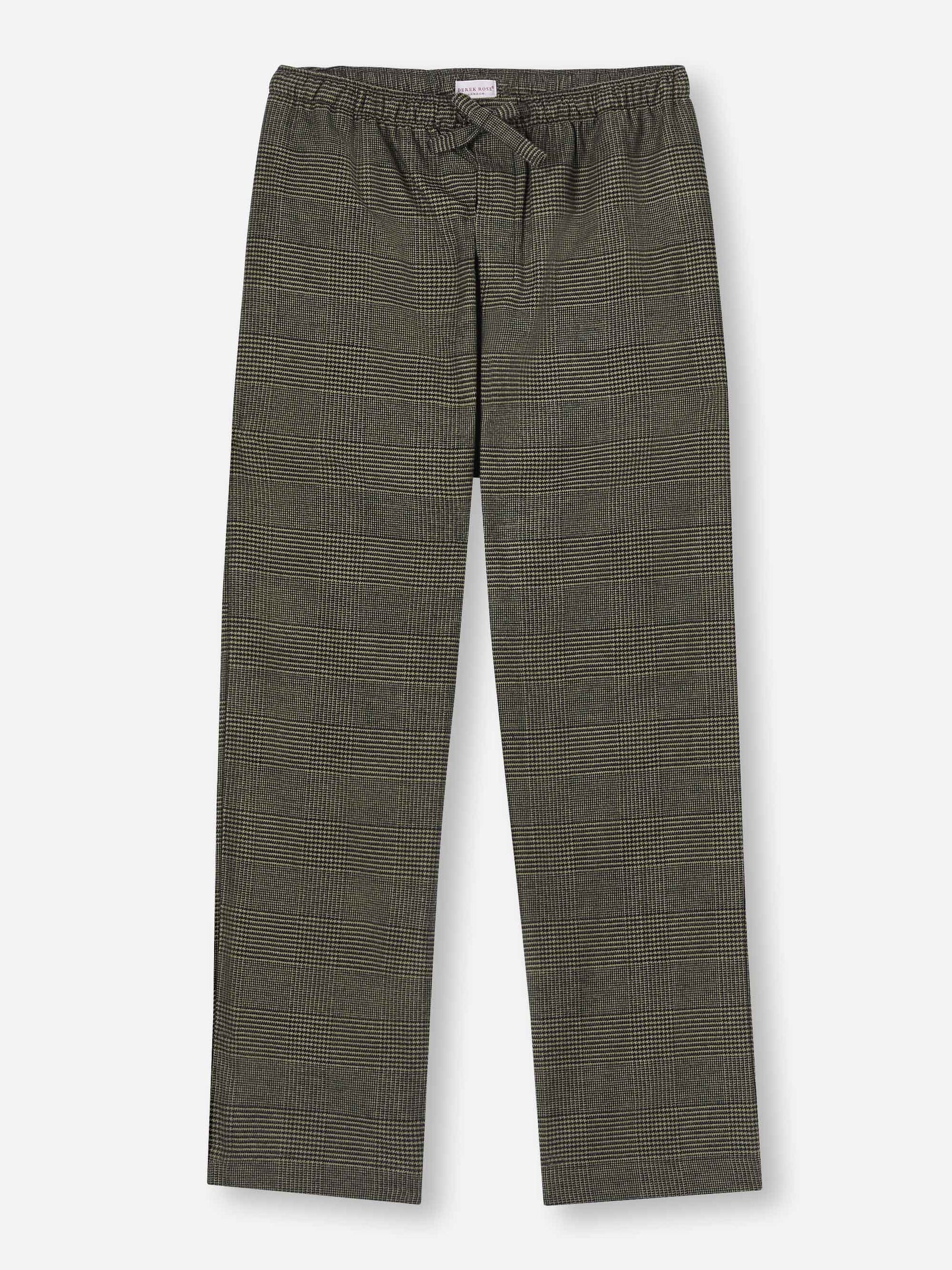 Men's Lounge Trousers Kelburn 41 Brushed Cotton Khaki