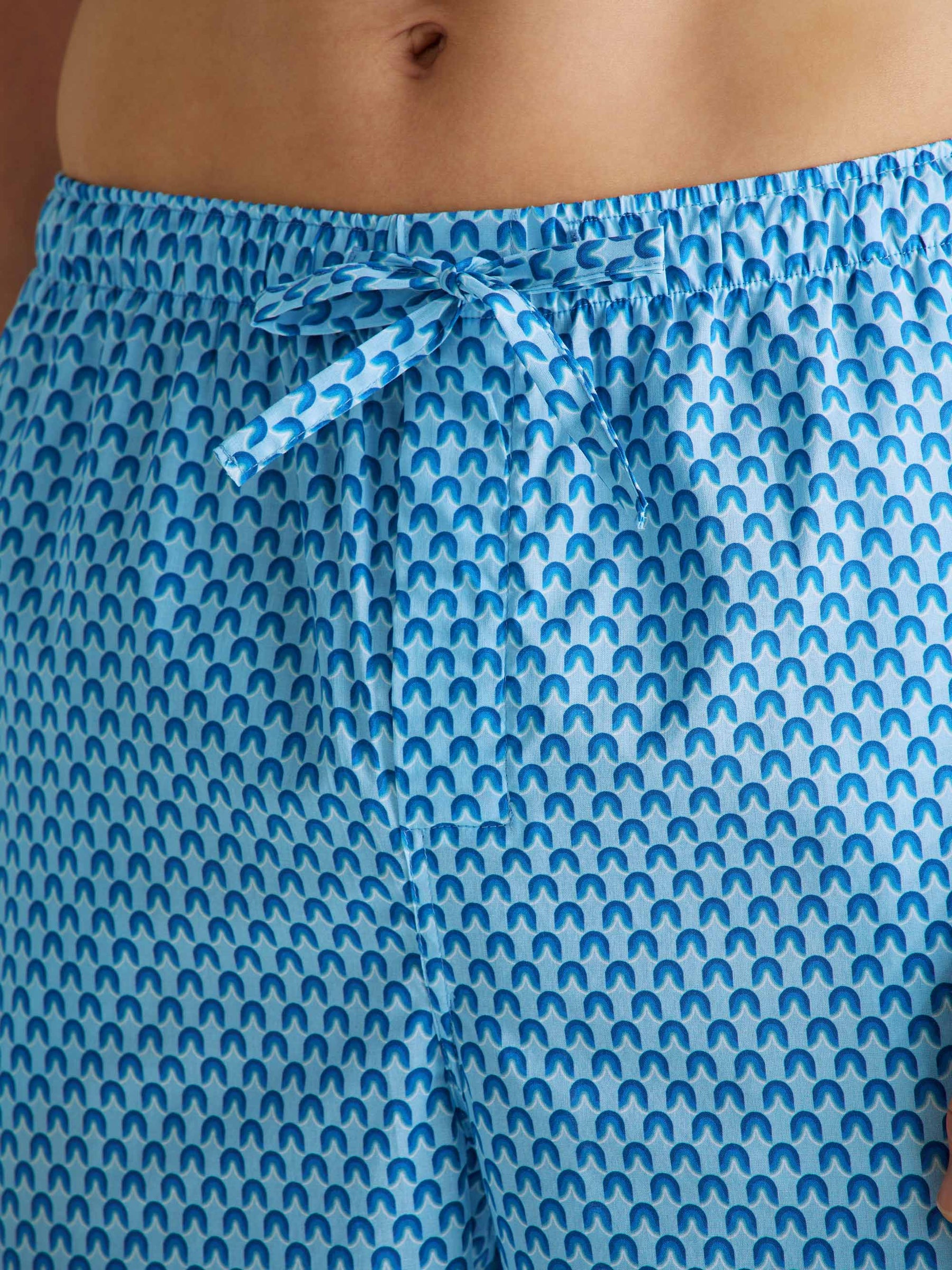 Men's Lounge Trousers Ledbury 65 Batiste Cotton Blue