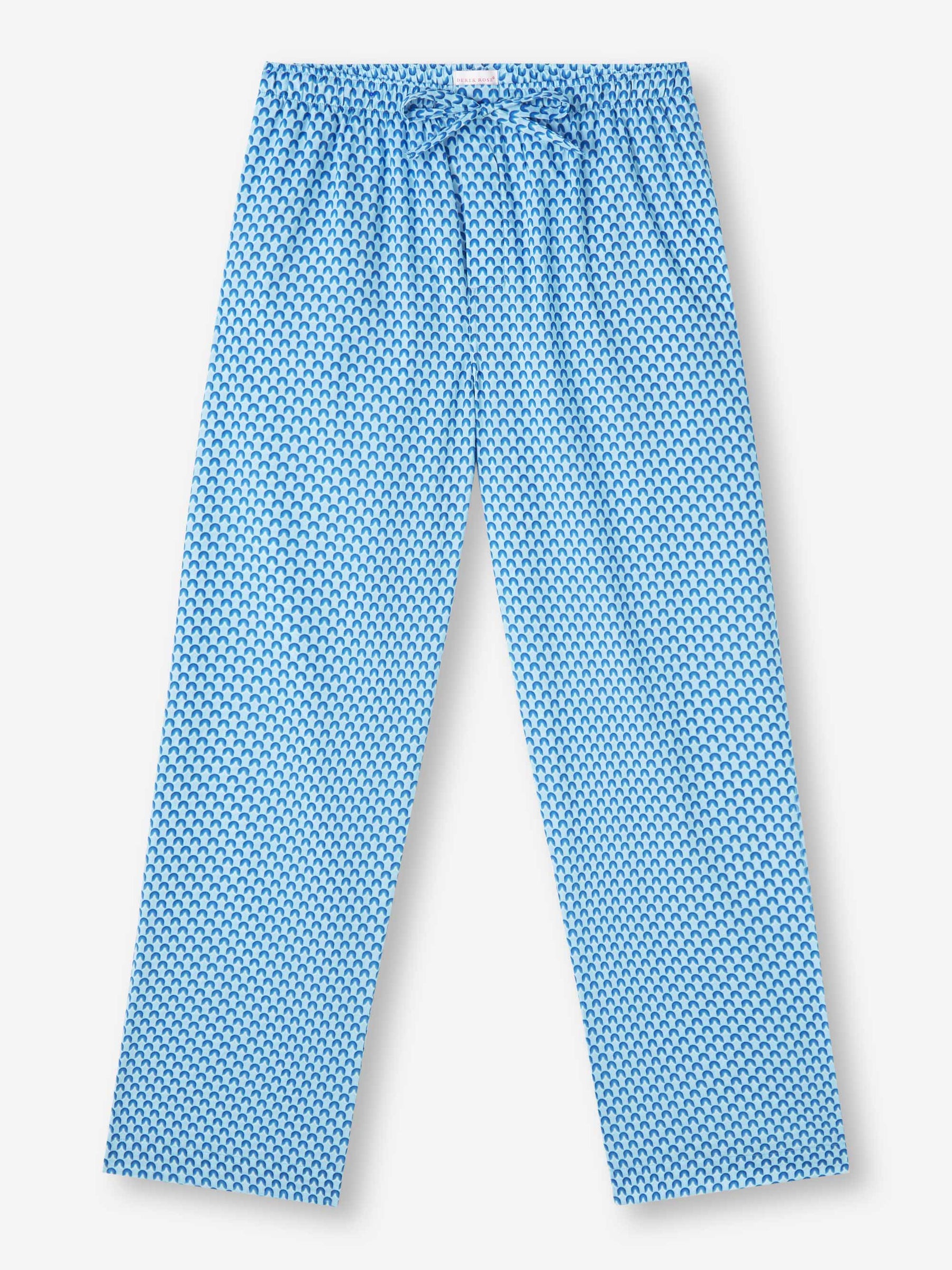 Men's Lounge Trousers Ledbury 65 Batiste Cotton Blue