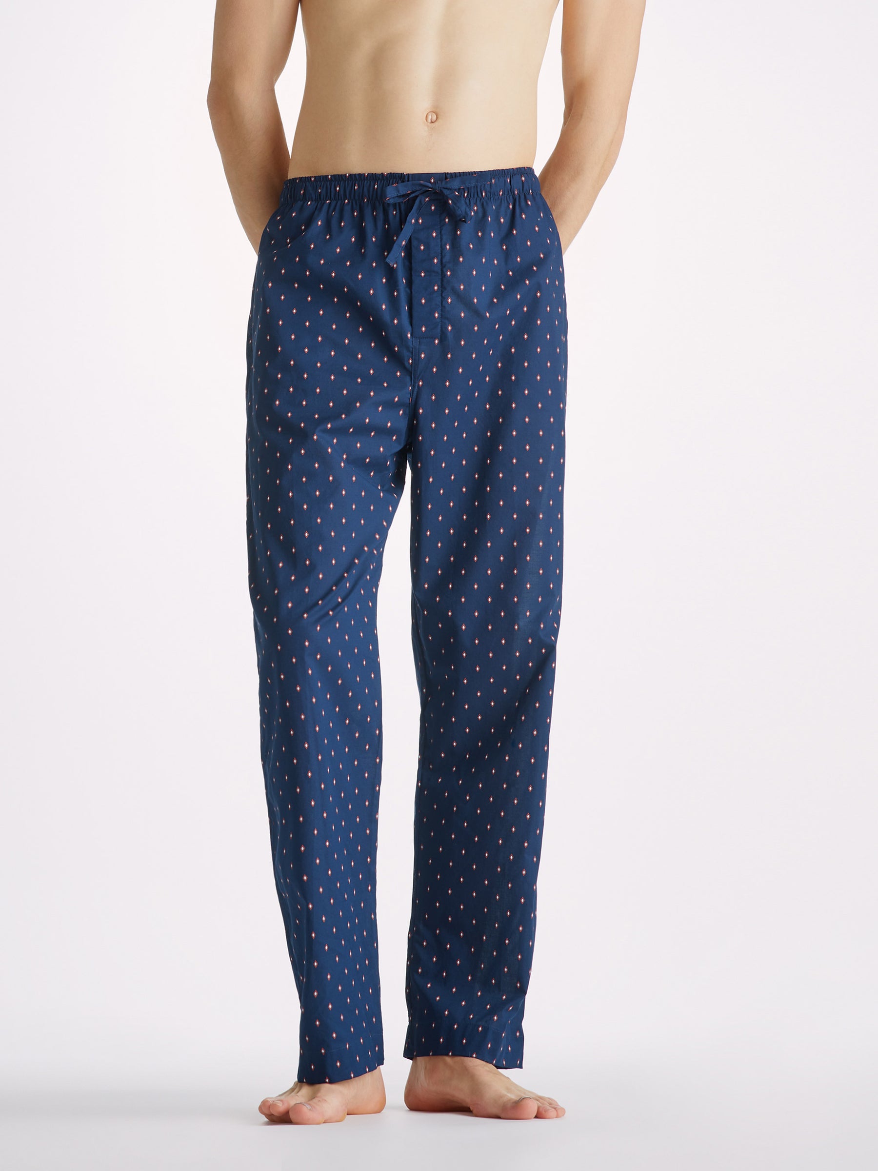 Men's Lounge Trousers Nelson 96 Cotton Batiste Navy