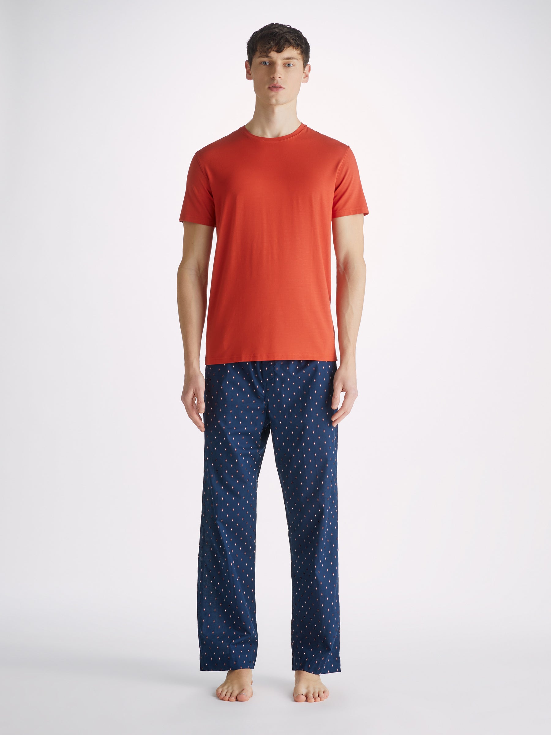 Men's Lounge Trousers Nelson 96 Cotton Batiste Navy