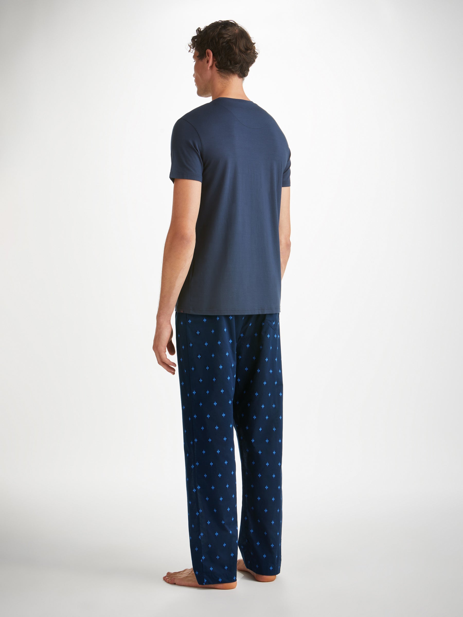 Men's Lounge Trousers Nelson 98 Cotton Batiste Navy
