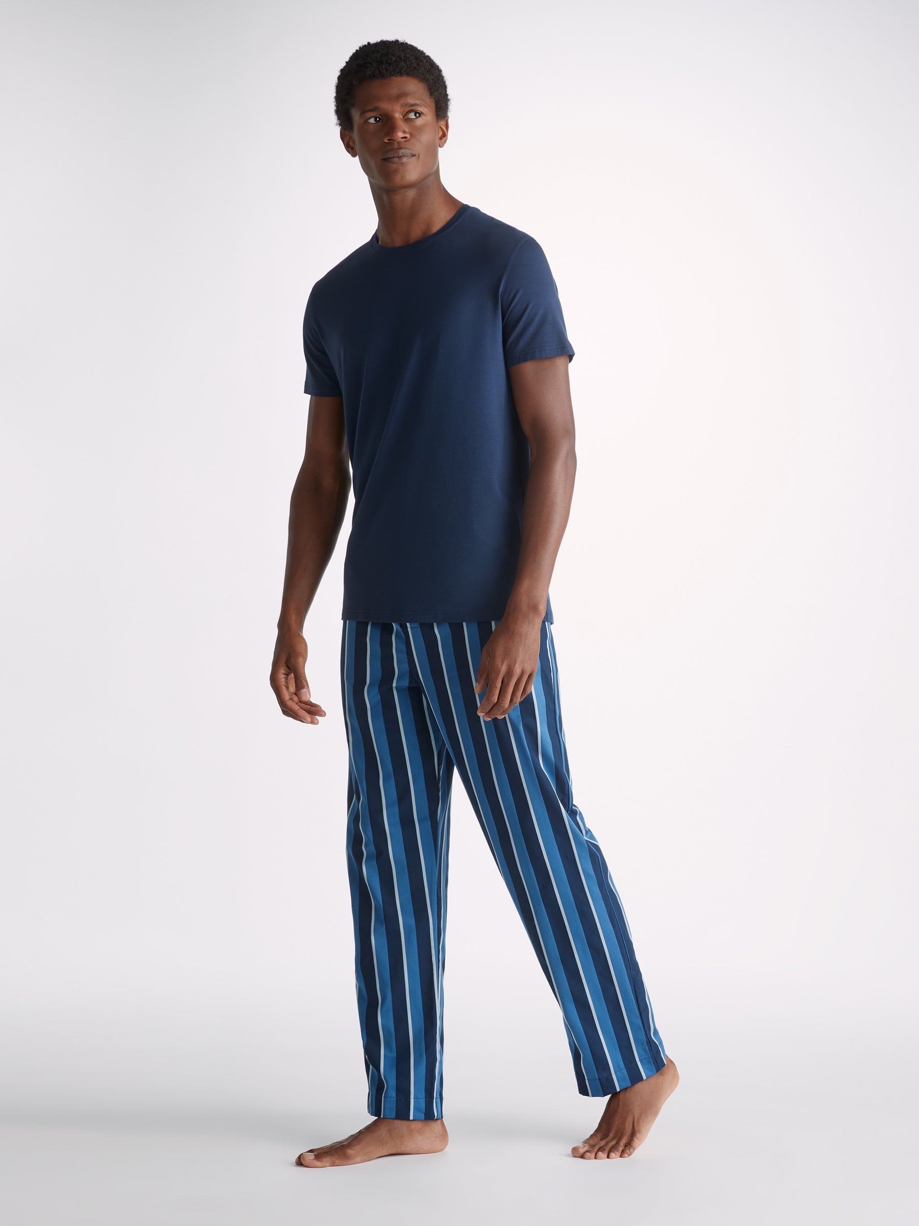 Men's Lounge Trousers Royal 220 Cotton Blue