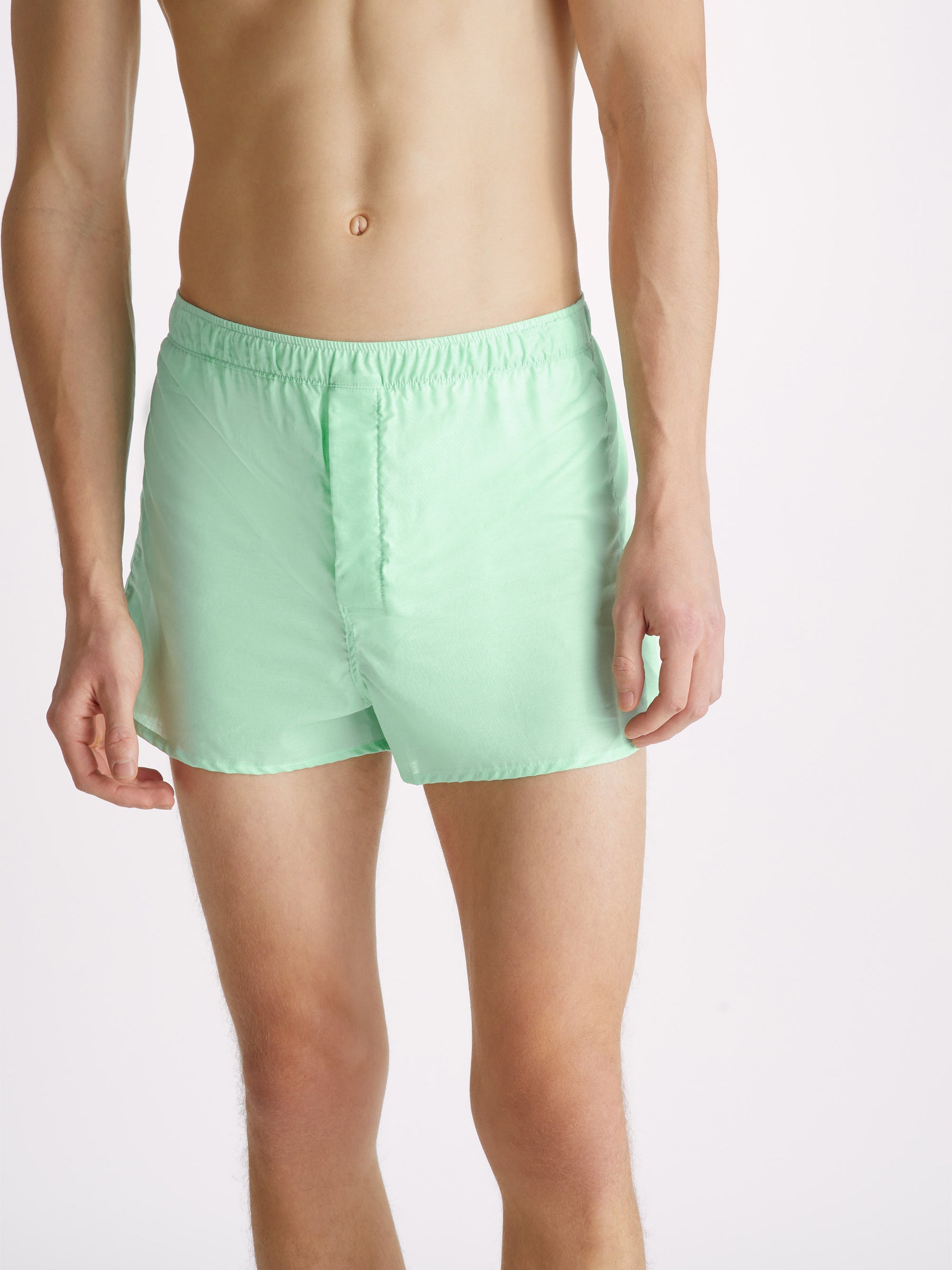 Men's Modern Fit Boxers Amalfi Cotton Batiste Mint
