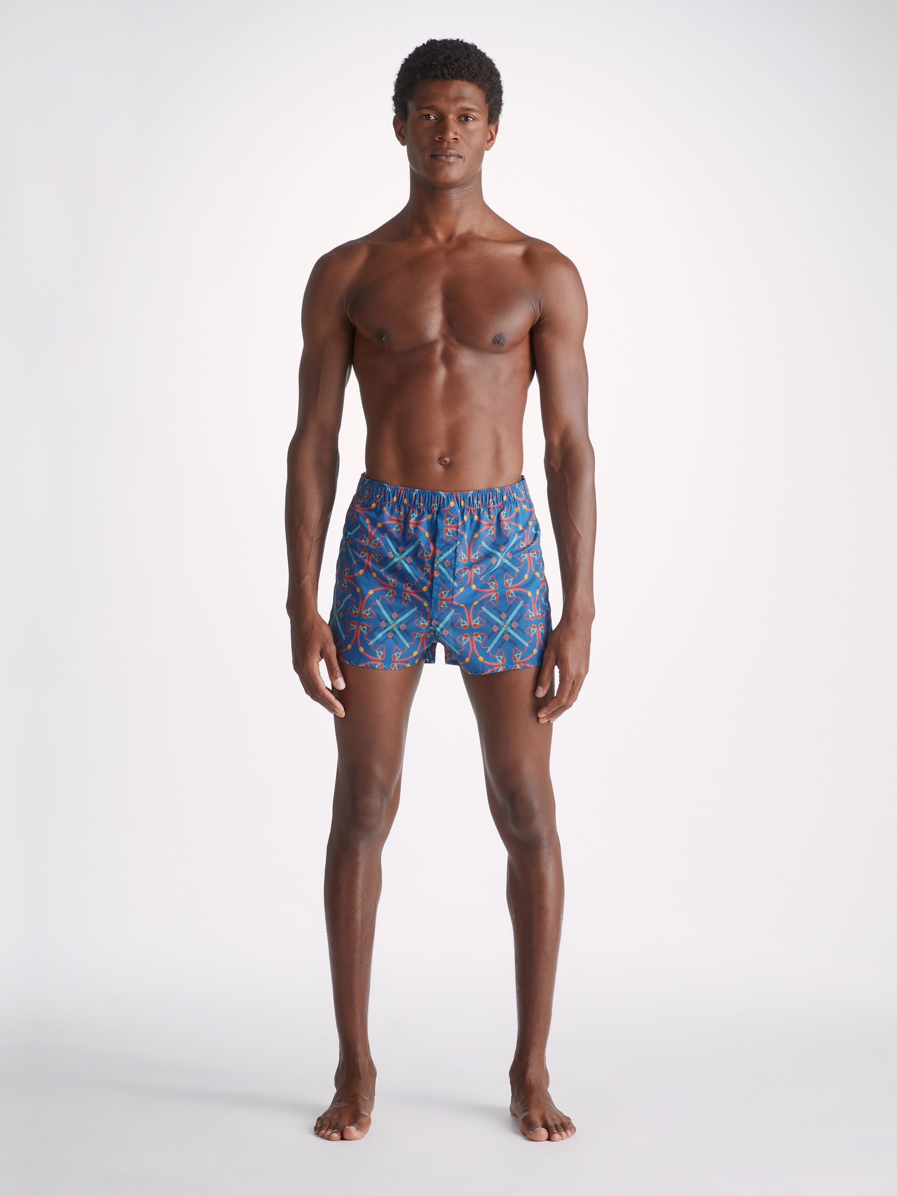 Men's Modern Fit Boxers Ledbury 64 Cotton Batiste Multi