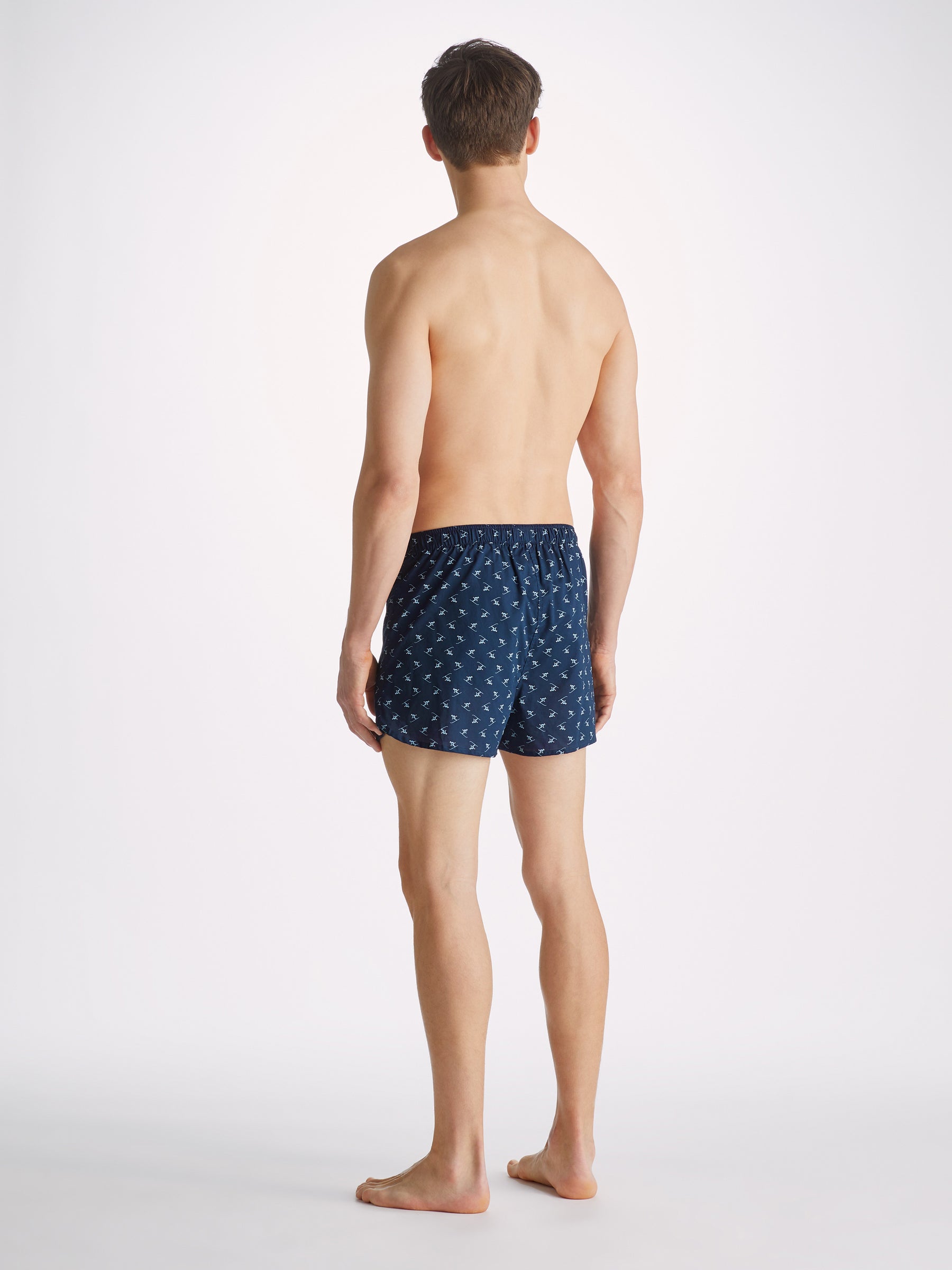 Men's Modern Fit Boxers Nelson 95 Cotton Batiste Blue