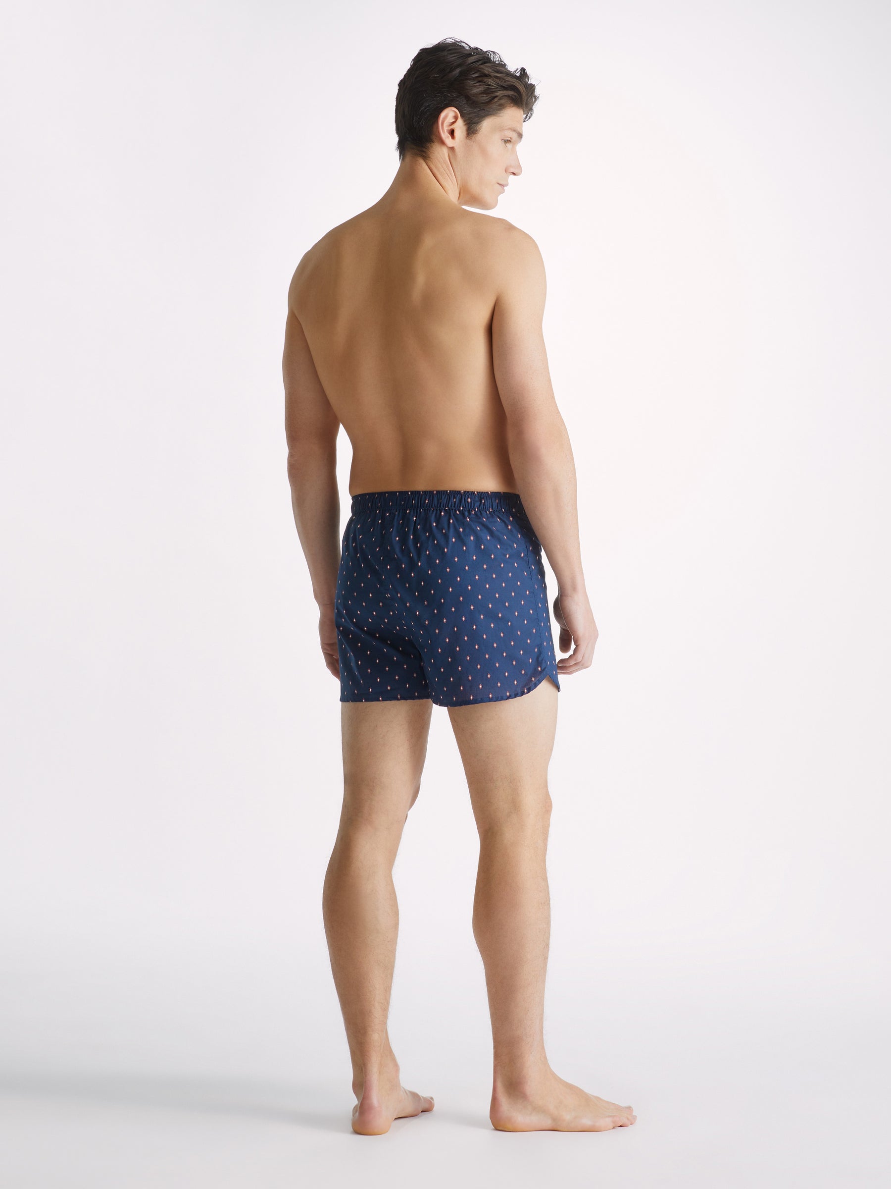 Men's Modern Fit Boxers Nelson 96 Cotton Batiste Navy