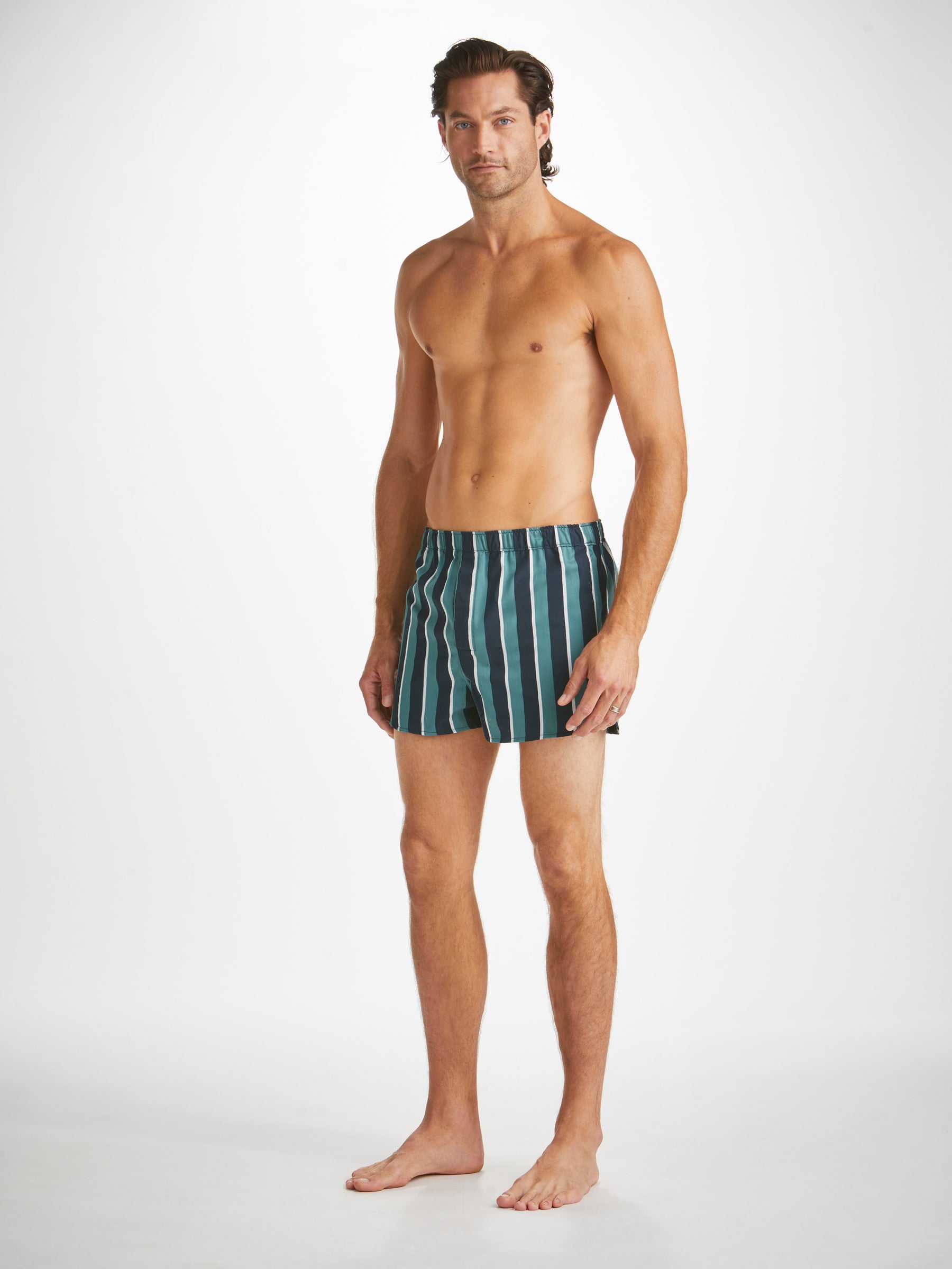 Men's Modern Fit Boxers Royal 221 Cotton Teal