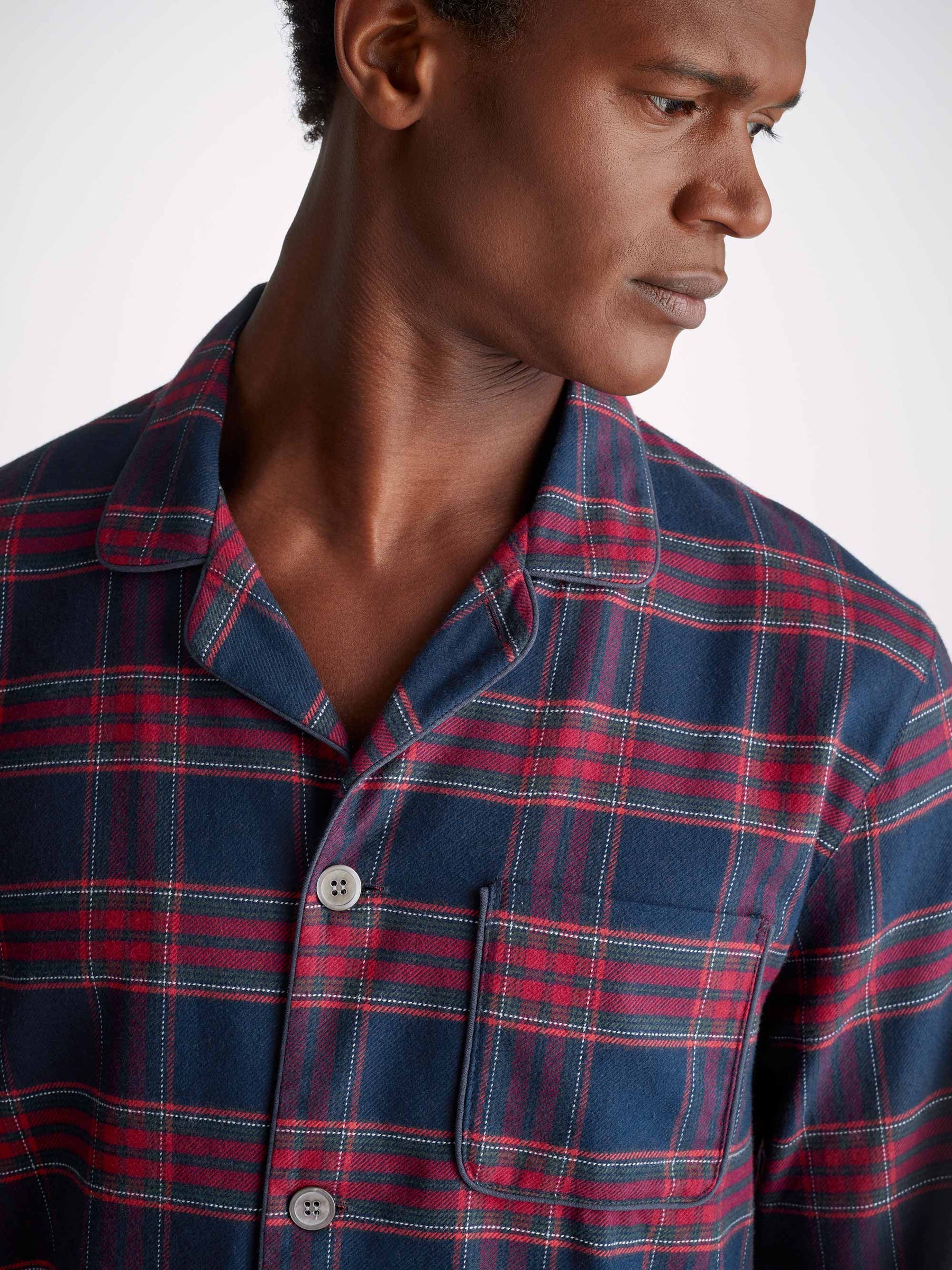 Men's Modern Fit Pyjamas Kelburn 36 Brushed Cotton Multi