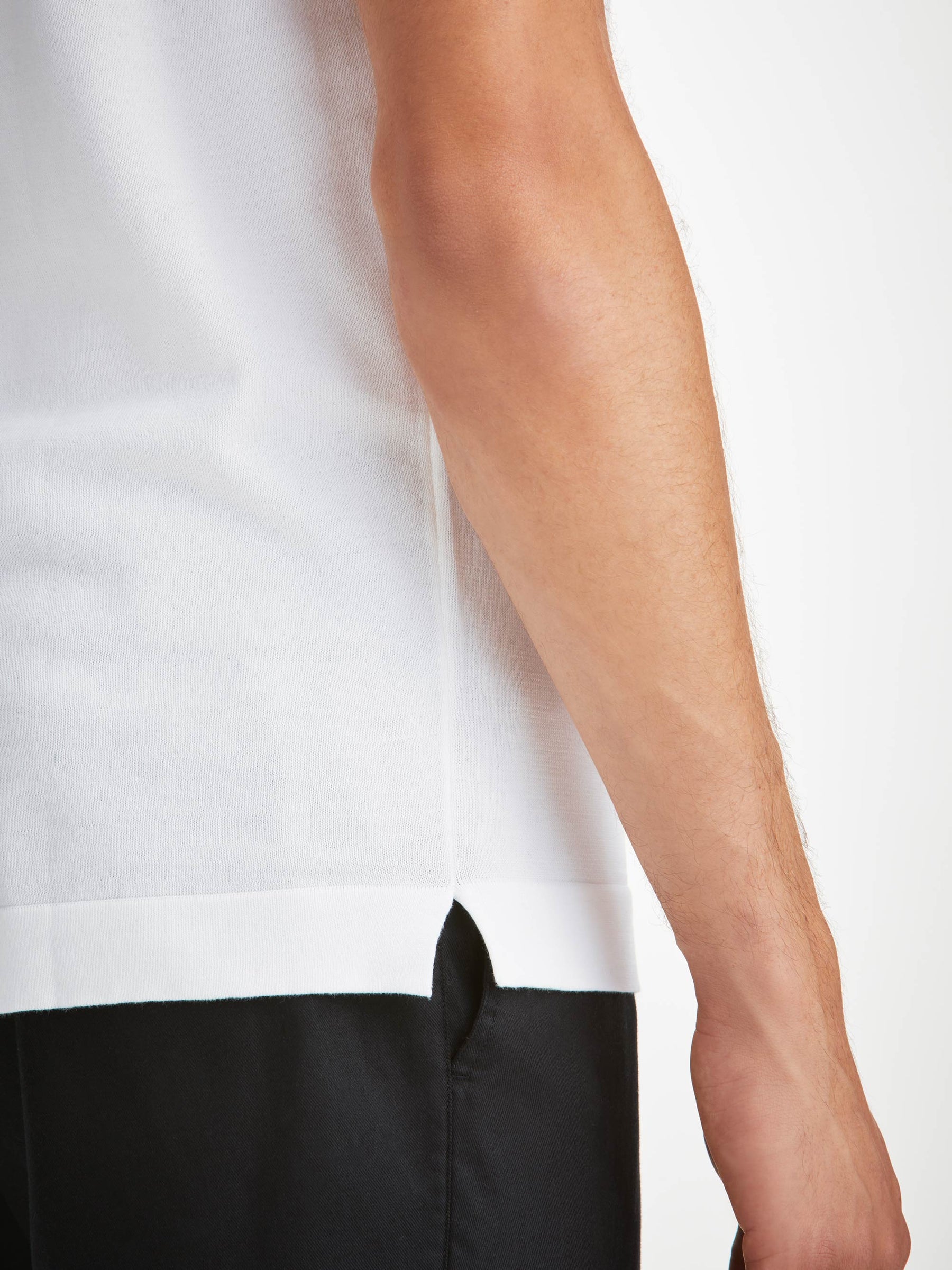 Men's Polo Shirt Jacob Sea Island Cotton White