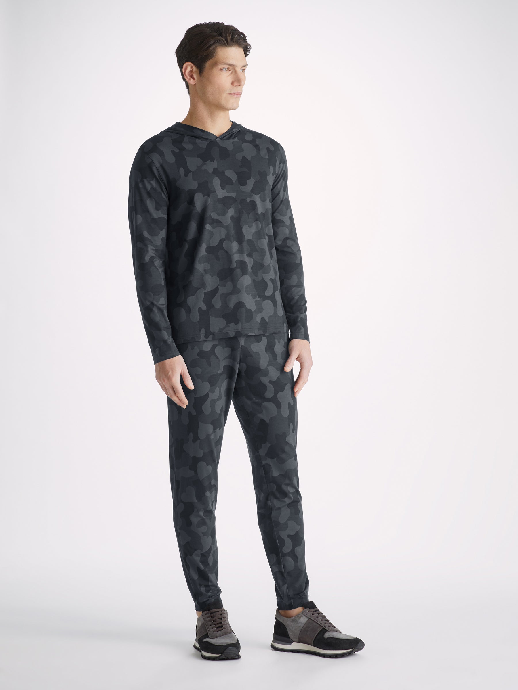 Men's Pullover Hoodie London 11 Micro Modal Black
