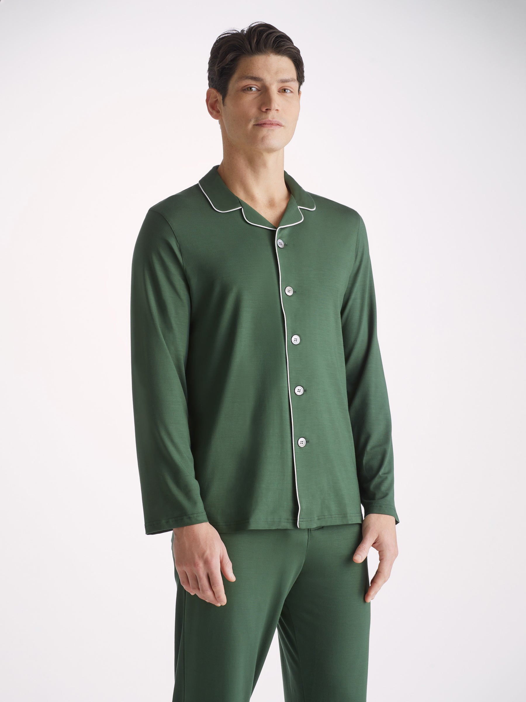 Men's Pyjamas Basel Micro Modal Stretch Hunter Green