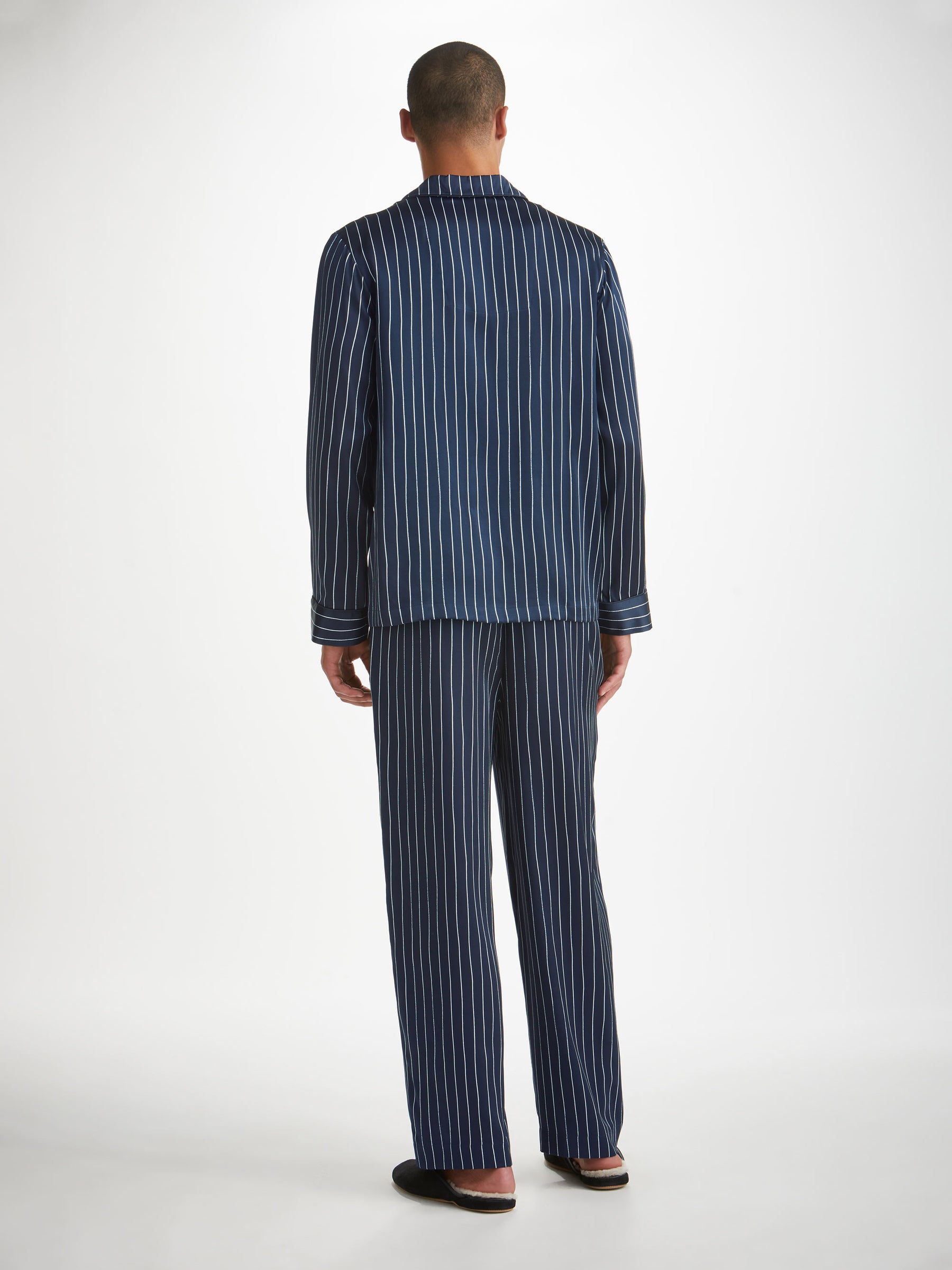 Men's Pyjamas Brindisi 102 Silk Satin Navy