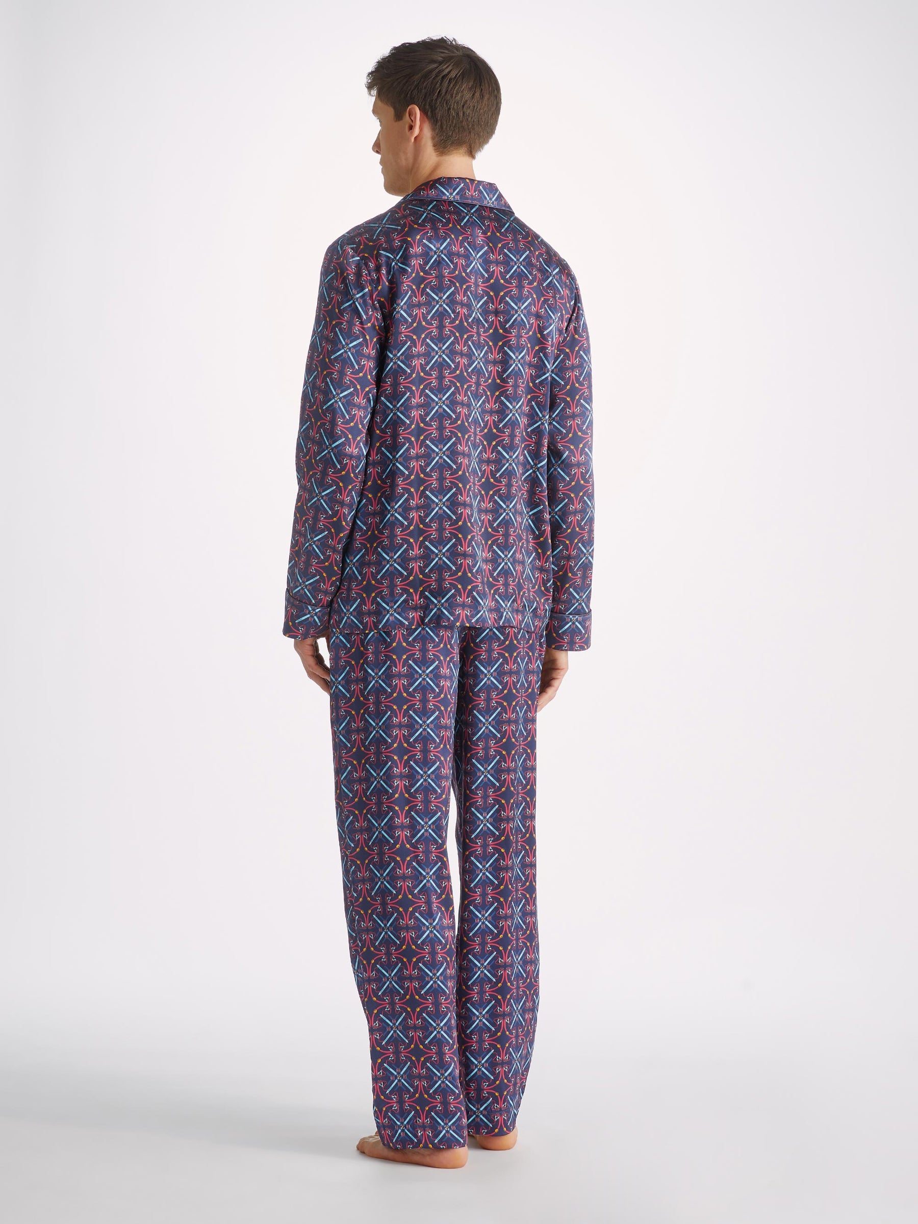 Men's Pyjamas Brindisi 93 Silk Satin Navy
