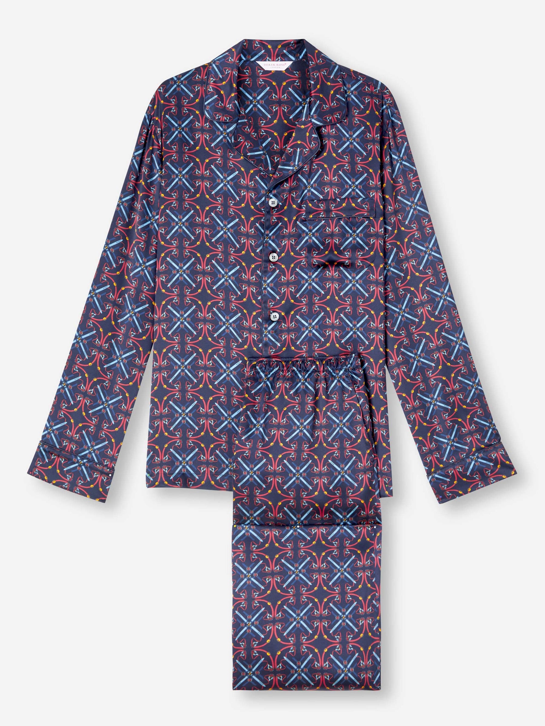 Men's Pyjamas Brindisi 93 Silk Satin Navy
