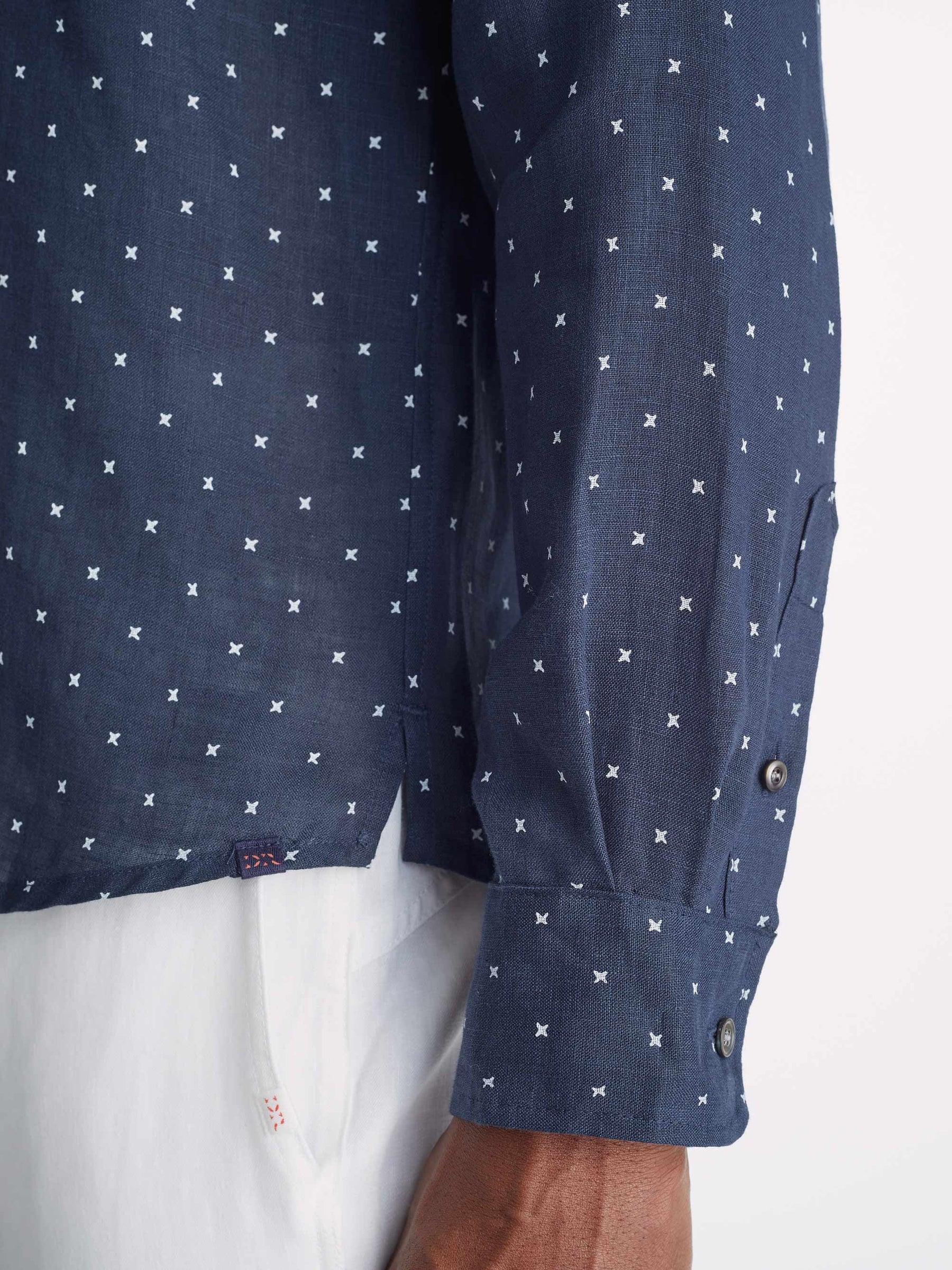 Men's Shirt Milan 22 Linen Navy
