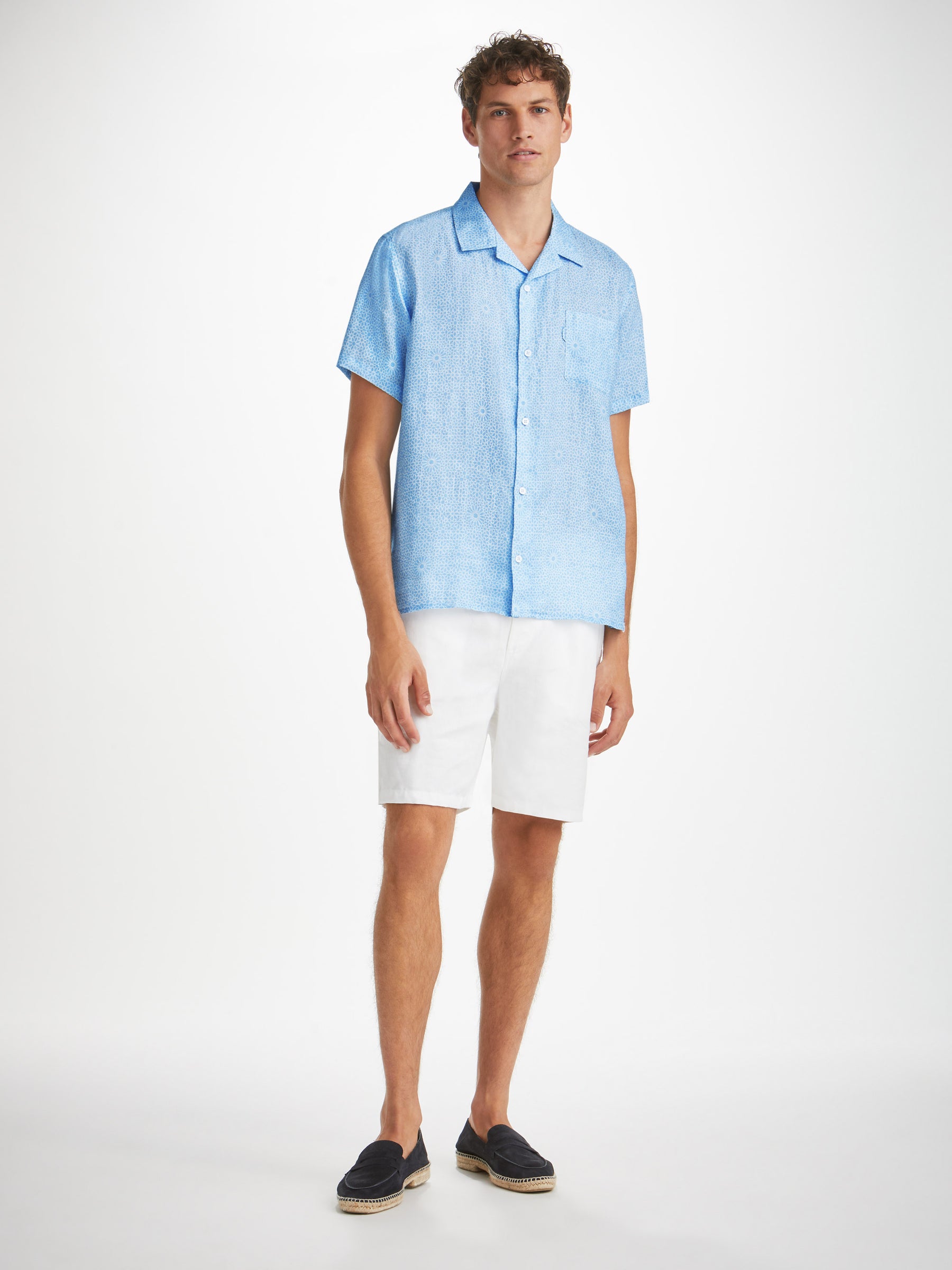 Men's Shirt Milan 23 Linen Blue