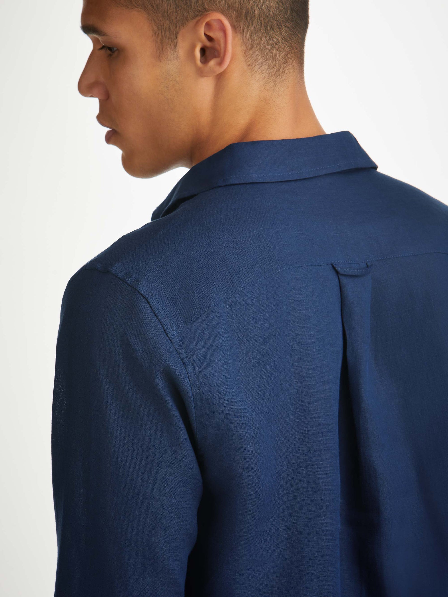 Men's Shirt Monaco 2 Linen Navy
