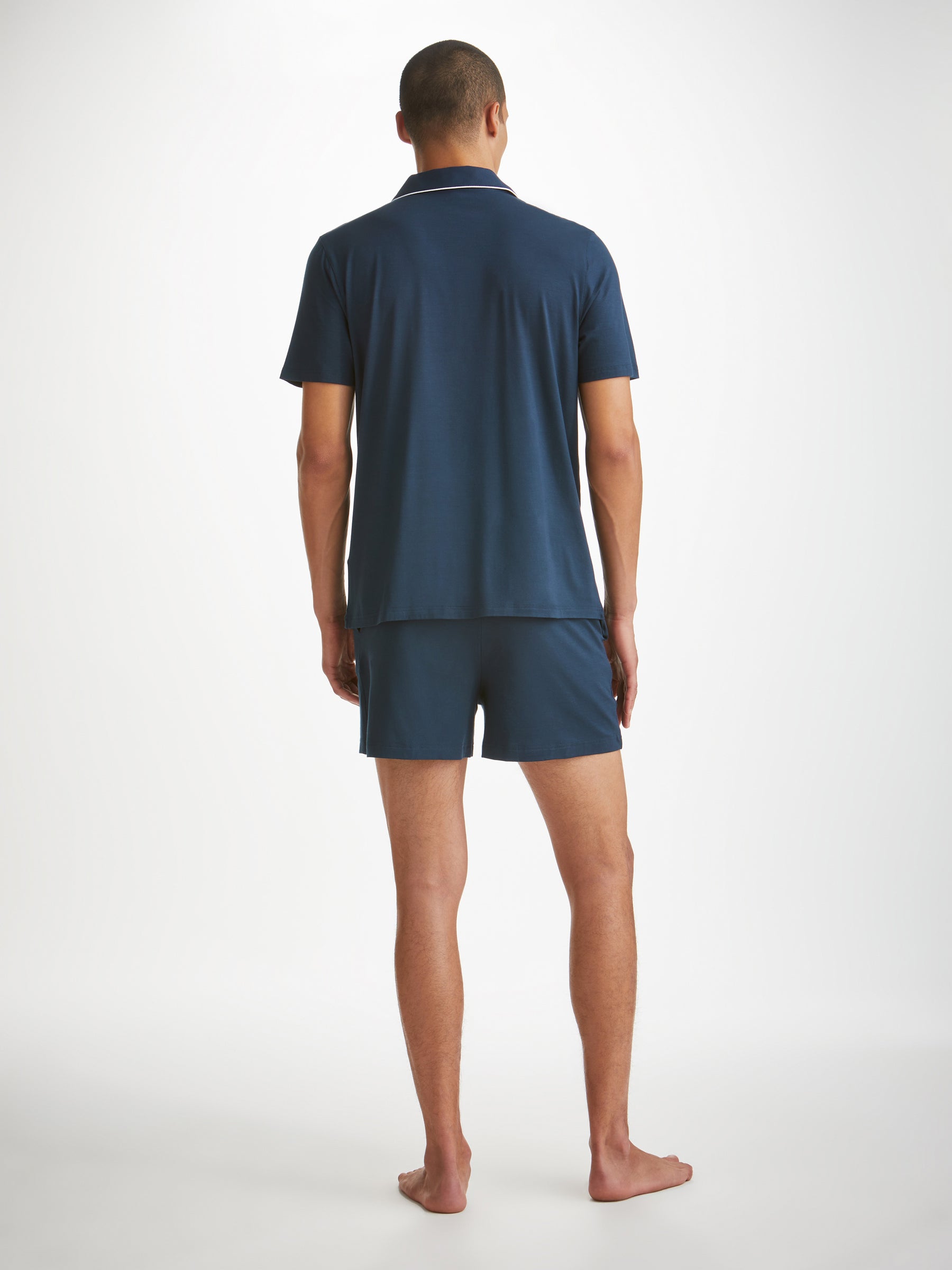 Men's Short Pyjamas Basel Micro Modal Stretch Navy