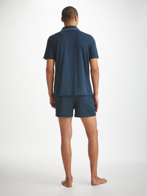 Men's Short Pyjamas Basel Micro Modal Stretch Navy