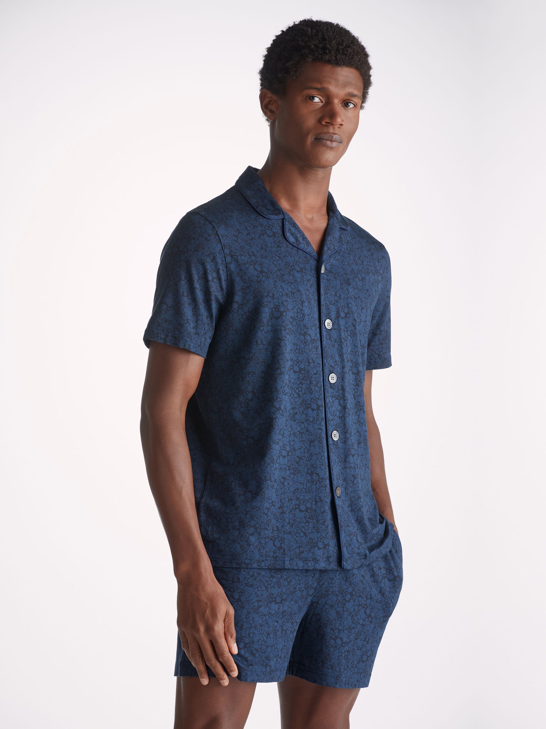 Men's Short Pyjamas London 10 Micro Modal Navy