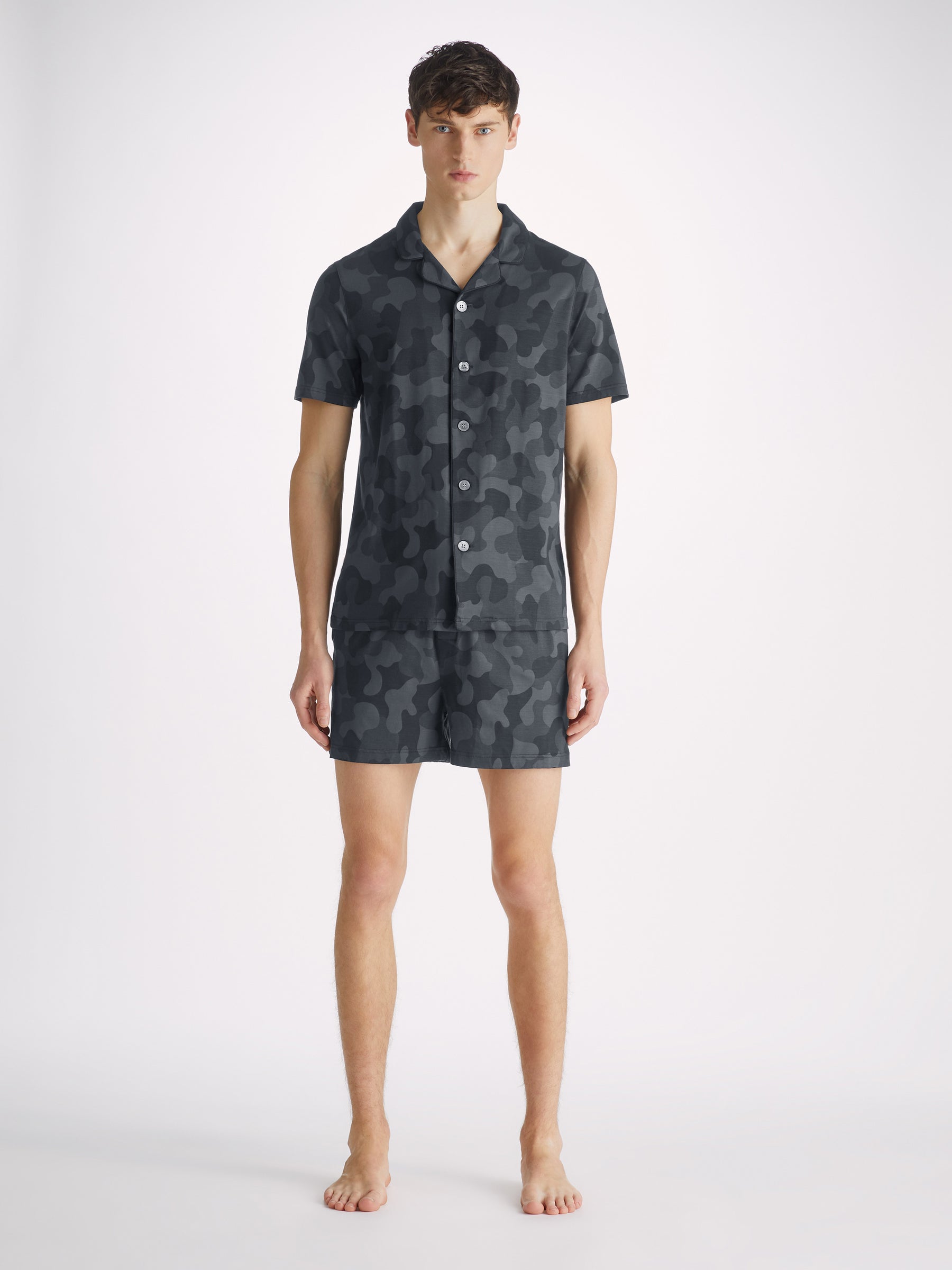 Men's Short Pyjamas London 11 Micro Modal Black