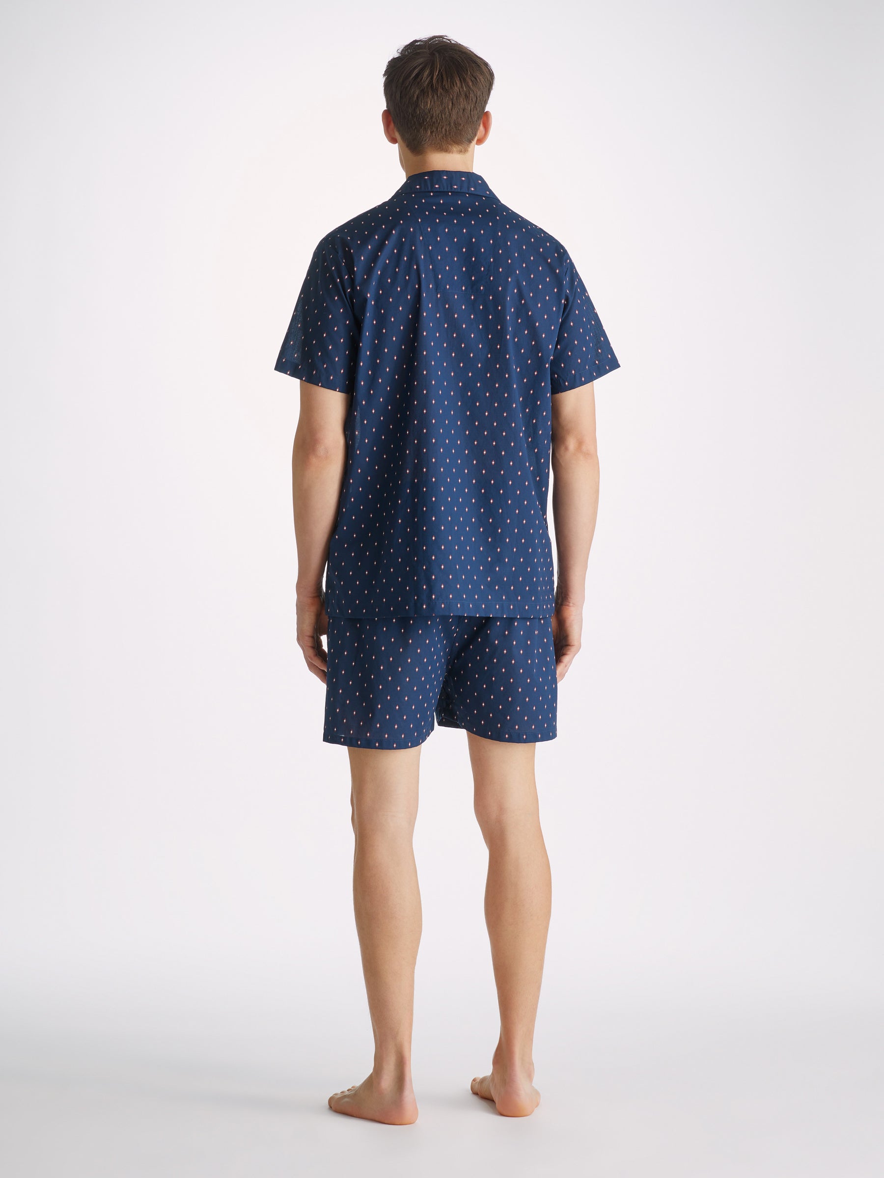 Men's Short Pyjamas Nelson 96 Cotton Batiste Navy