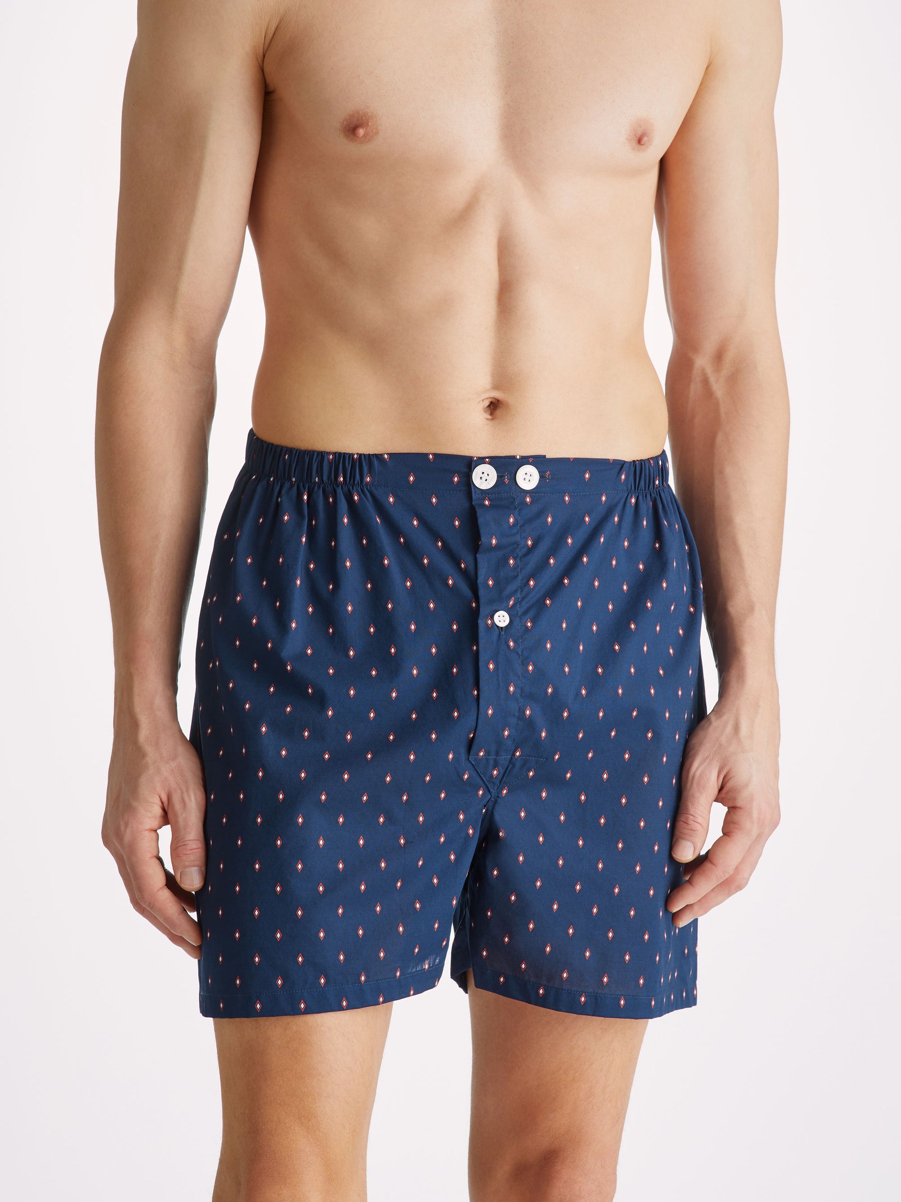 Men's Short Pyjamas Nelson 96 Cotton Batiste Navy