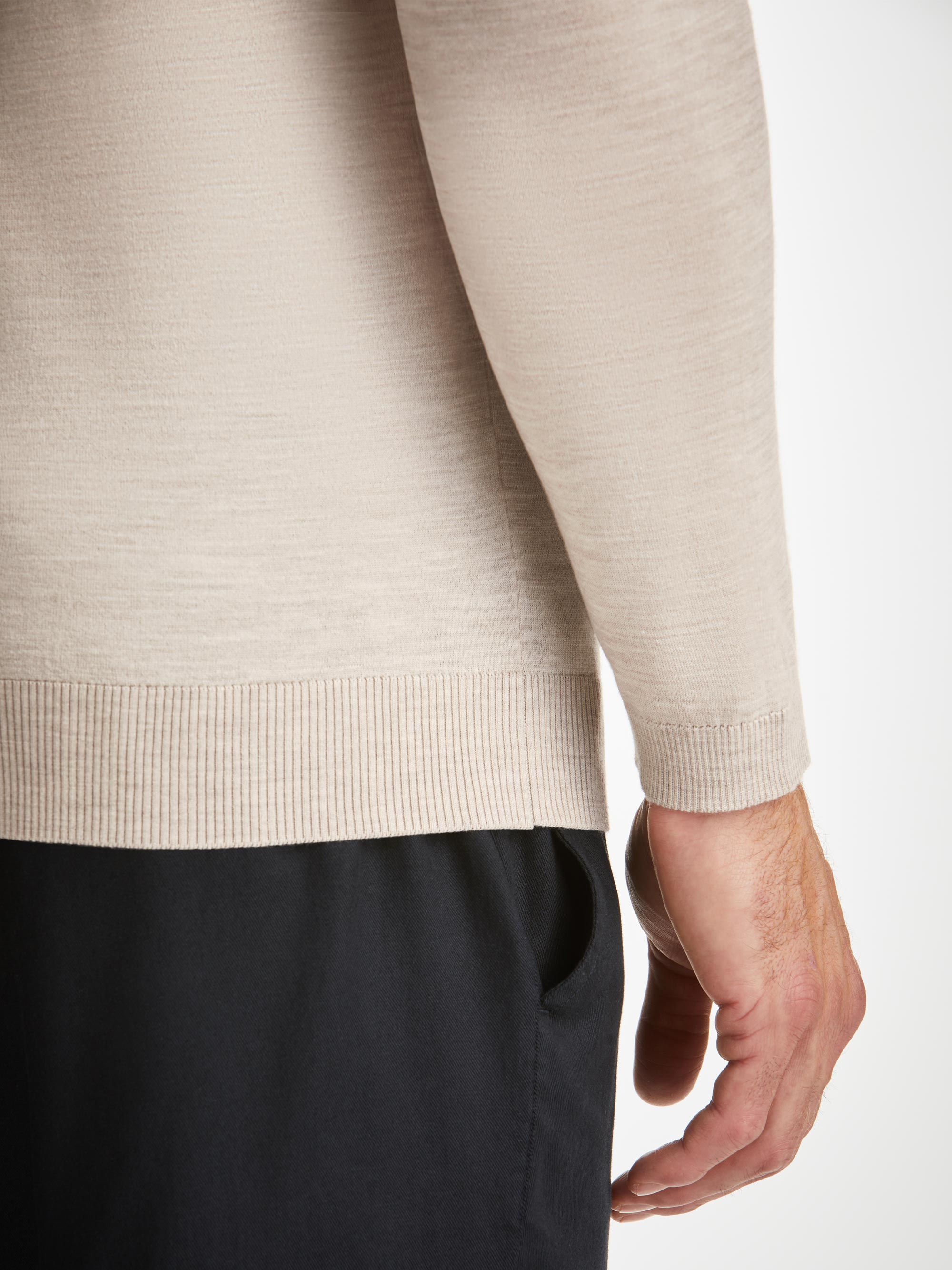 Men's Sweater Orson Merino Wool Oat