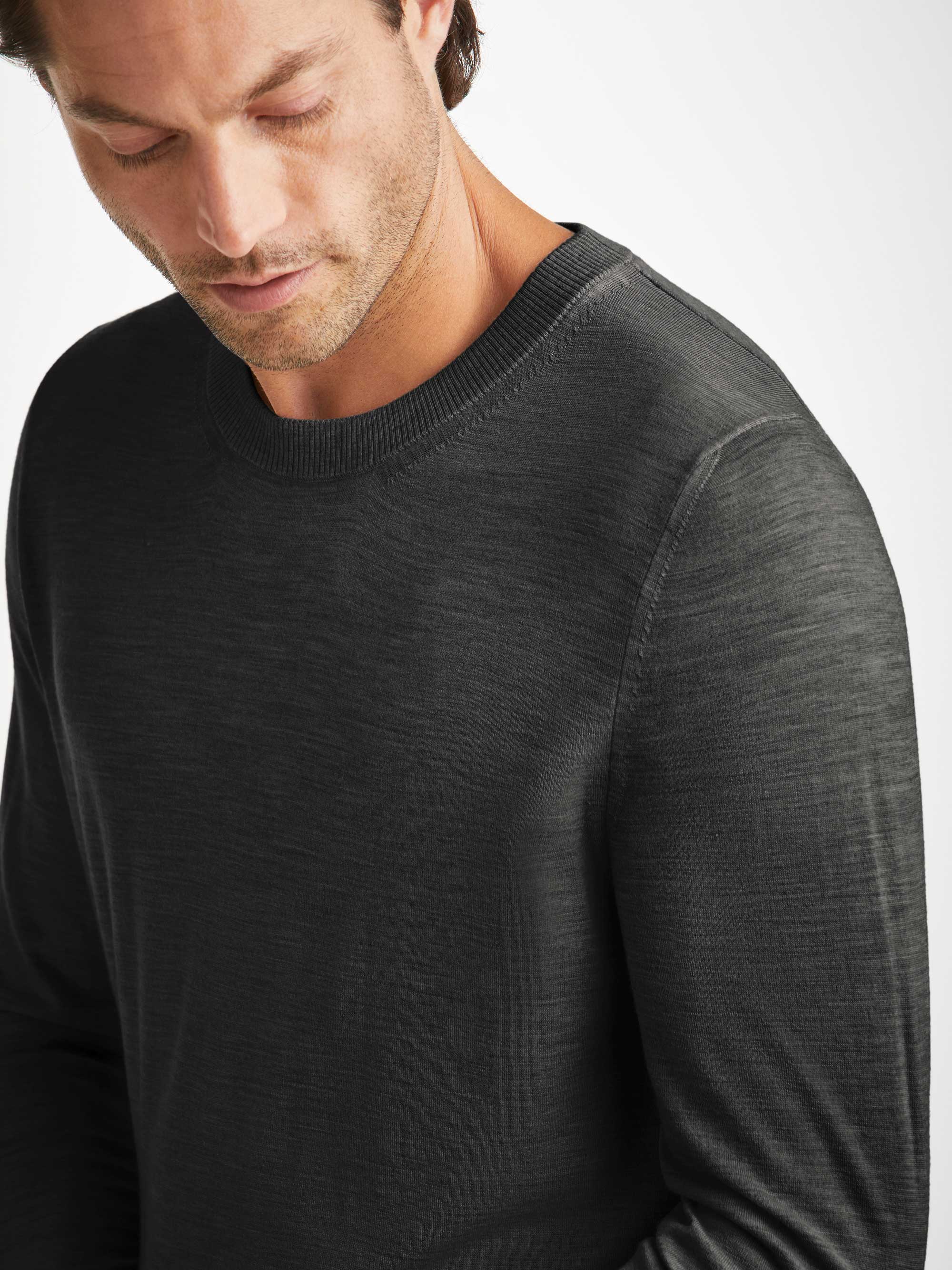 Men's Sweater Orson Merino Wool Charcoal