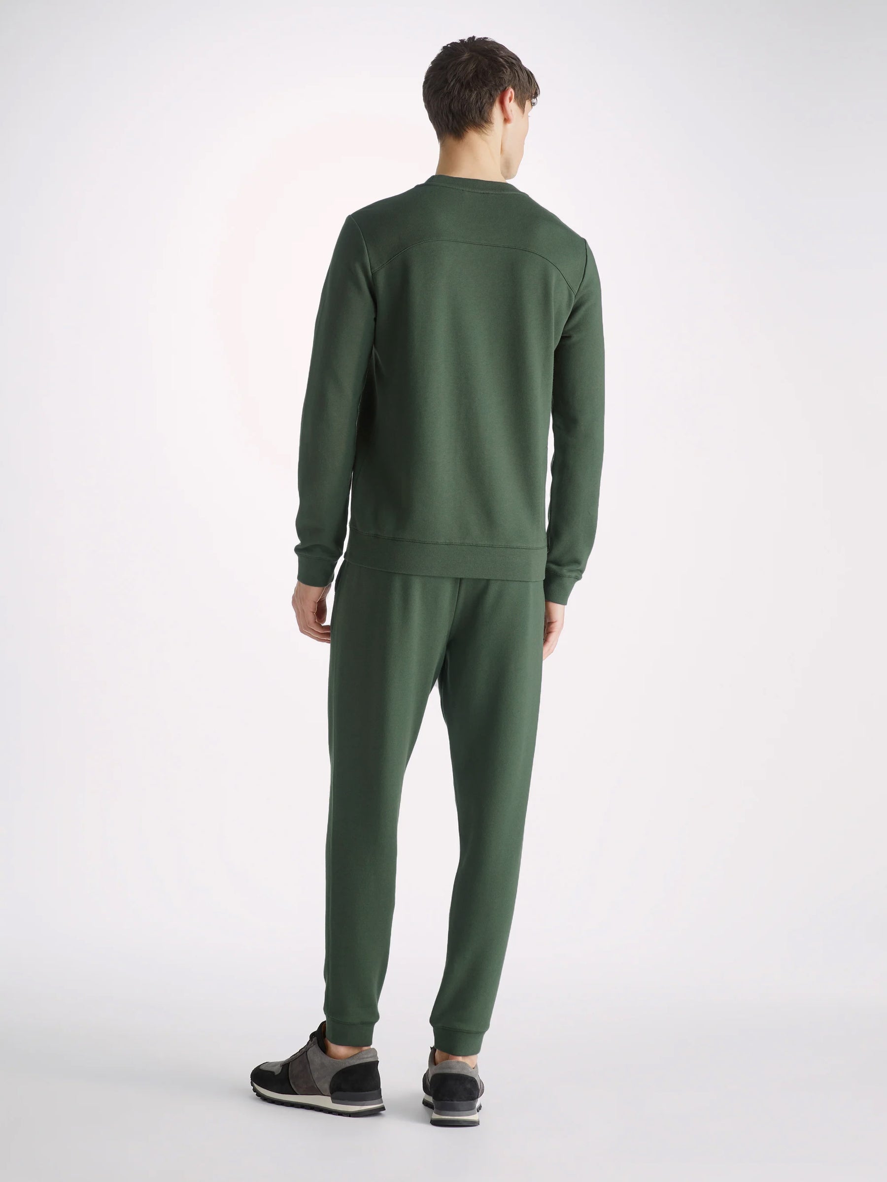 Men's Sweatshirt Quinn Cotton Modal Hunter Green