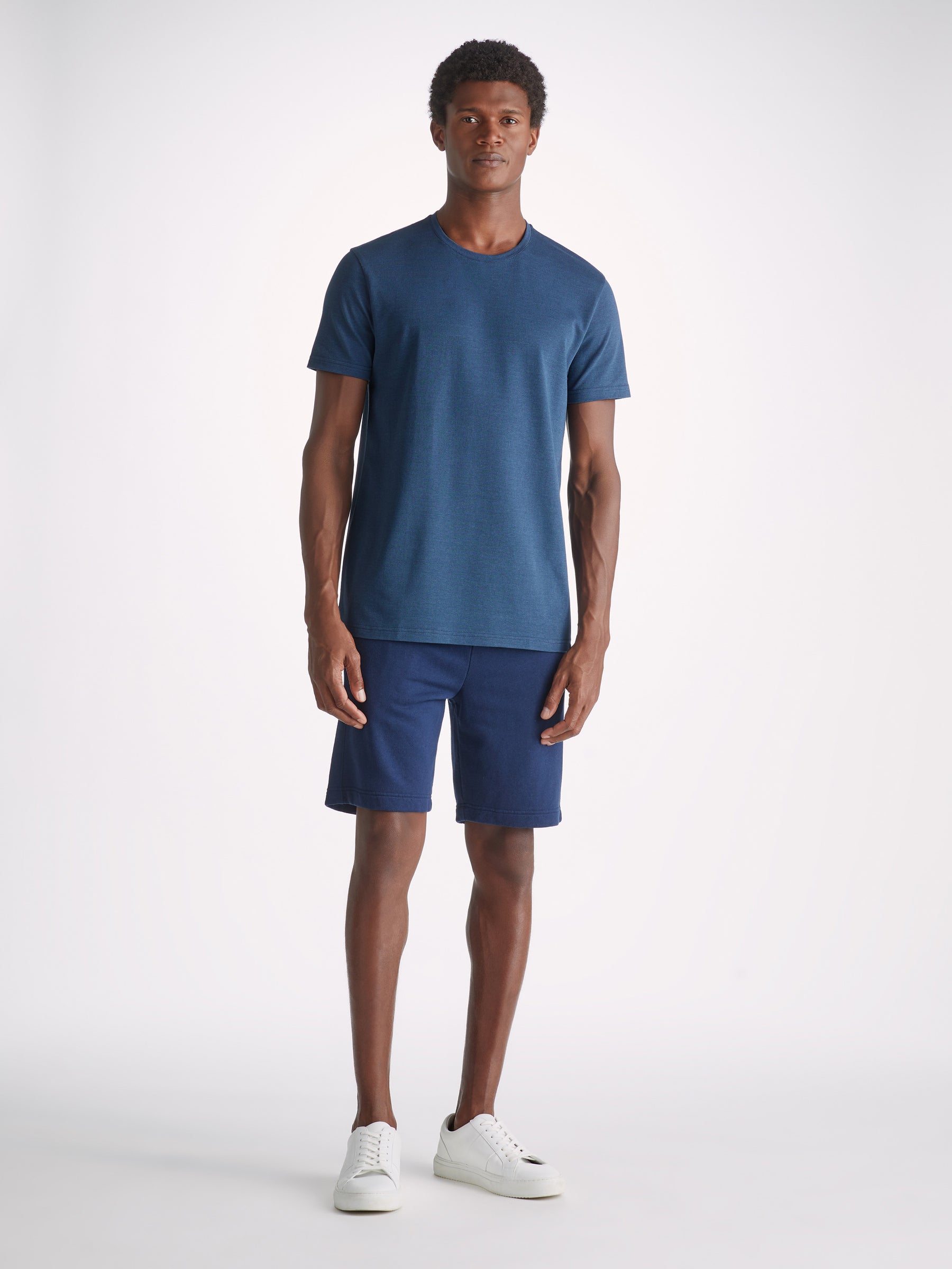 Men's T-Shirt Ramsay Pique Cotton Tencel Denim