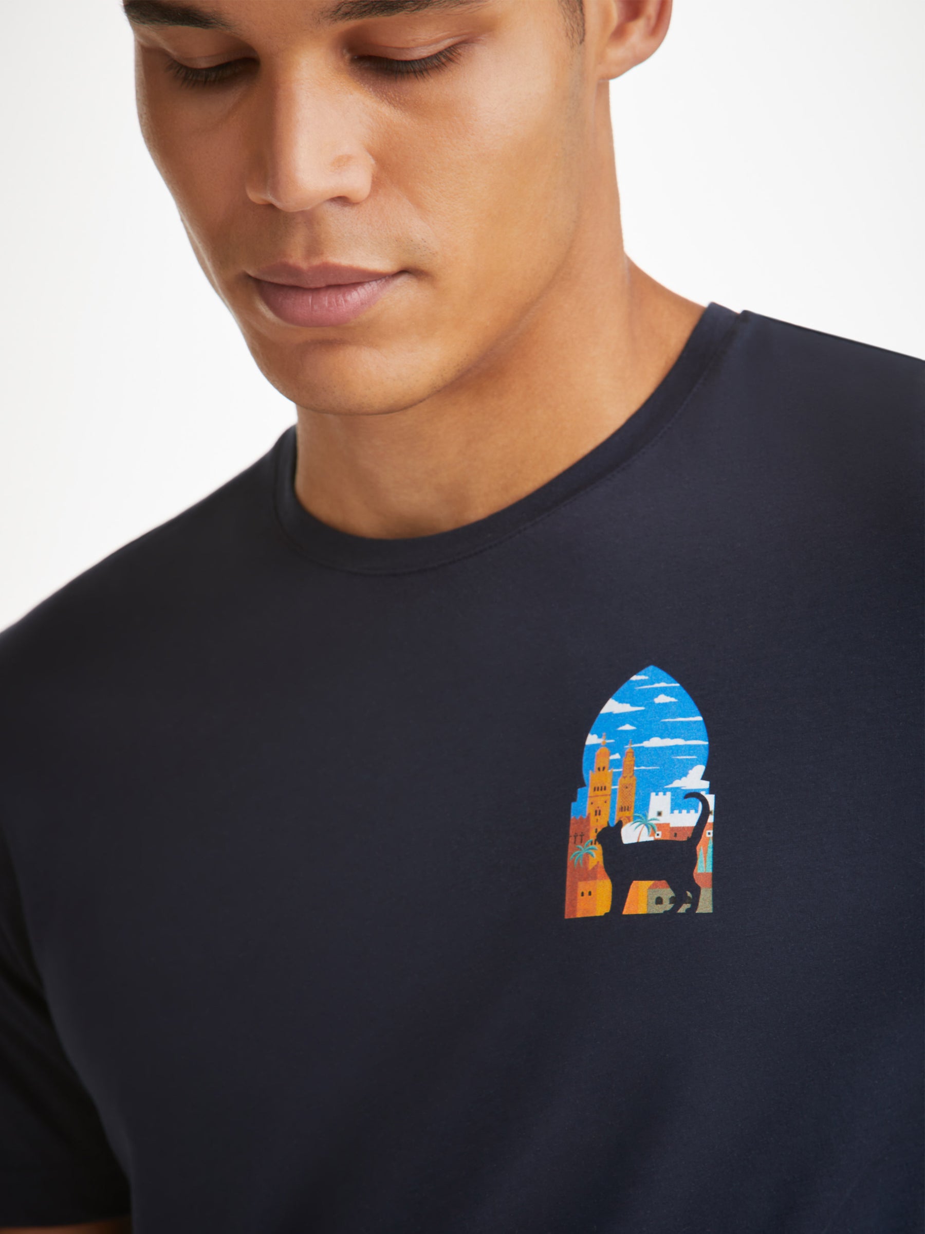 Men's T-Shirt Ripley 18 Pima Cotton Navy