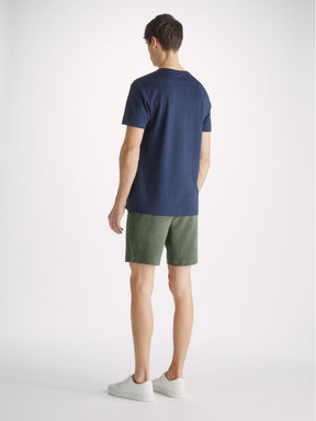 Men's Towelling Shorts Isaac Terry Cotton Soft Green