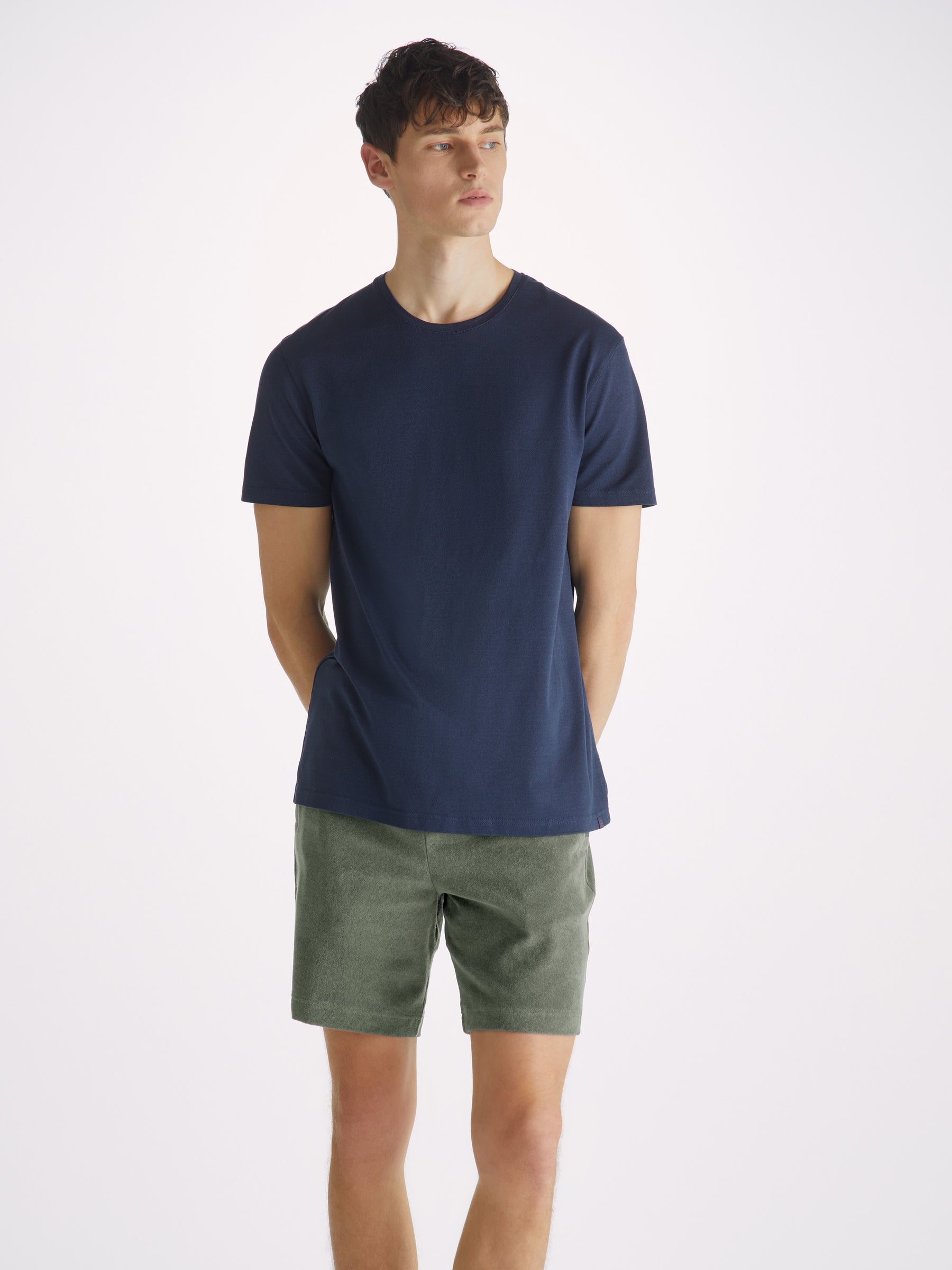 Men's Towelling Shorts Isaac Terry Cotton Soft Green