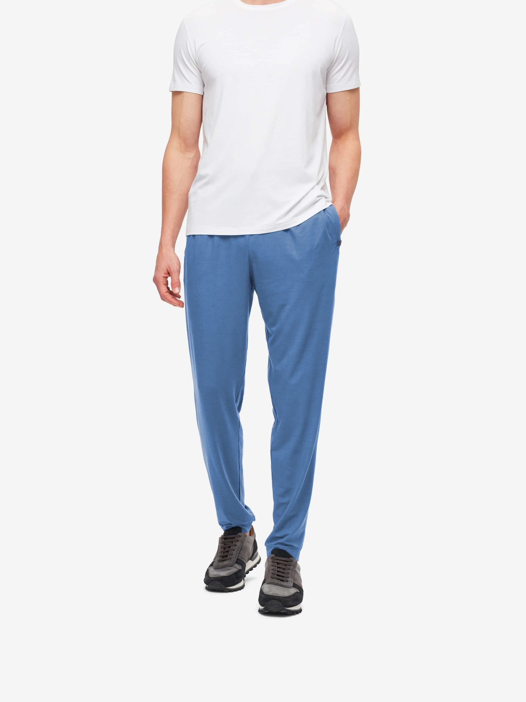 Men's Track Pants Basel Micro Modal Stretch Storm Blue