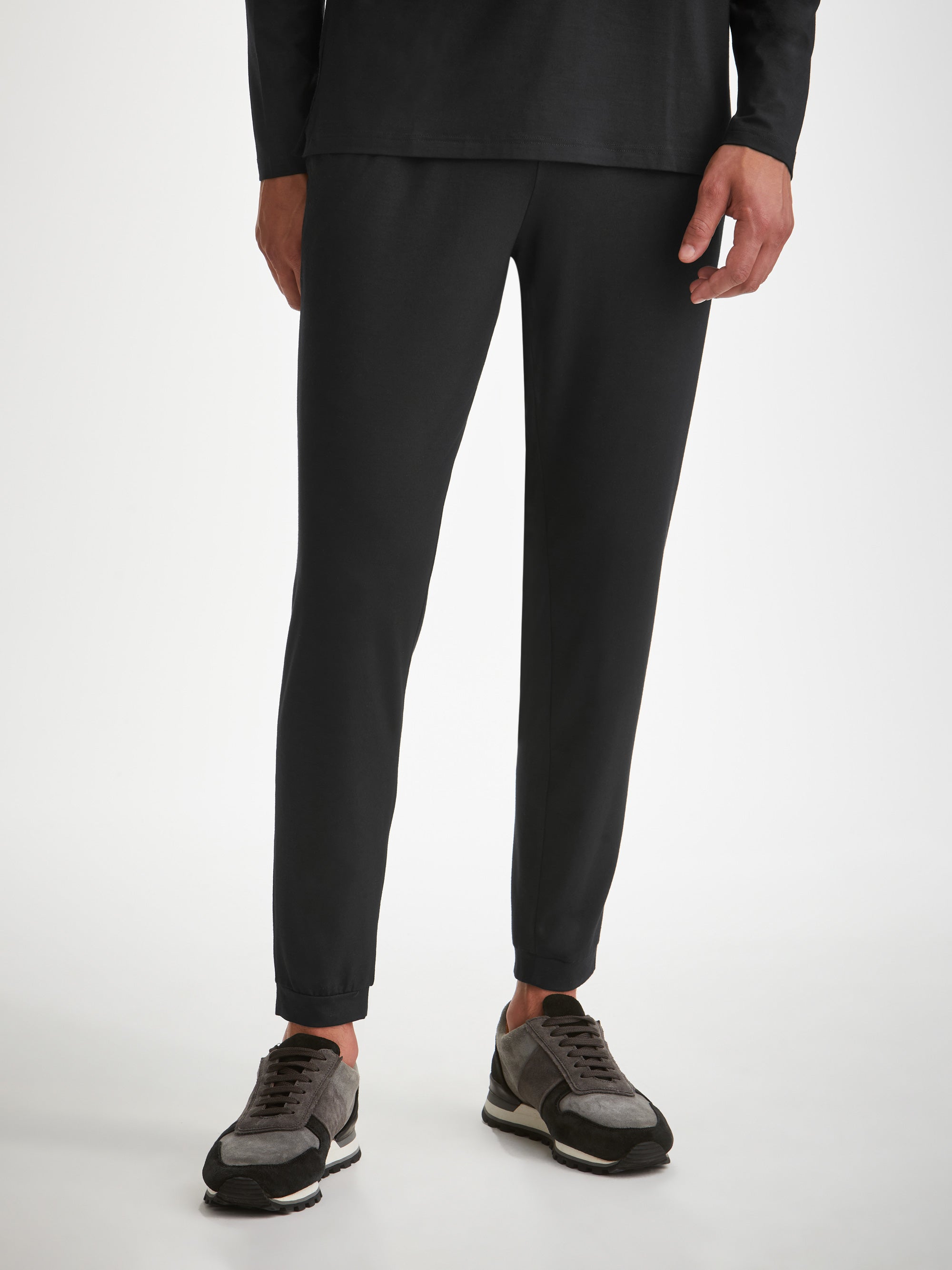 Men's Track Pants Basel Micro Modal Stretch Black