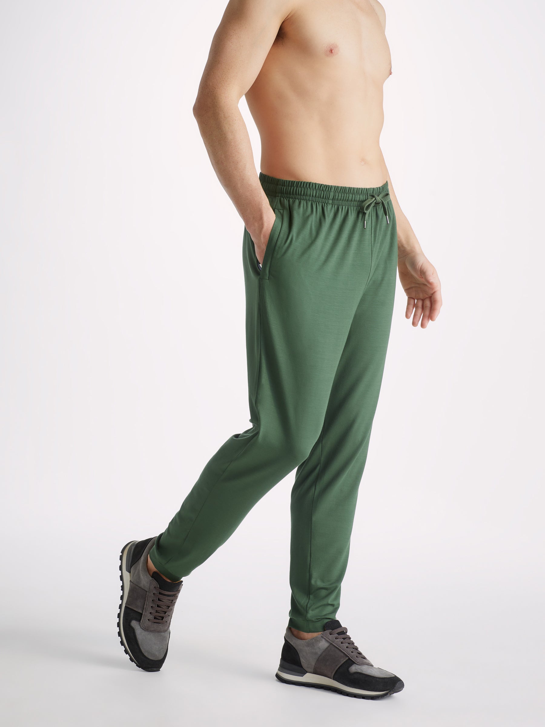 Men's Track Pants Basel Micro Modal Stretch Hunter Green