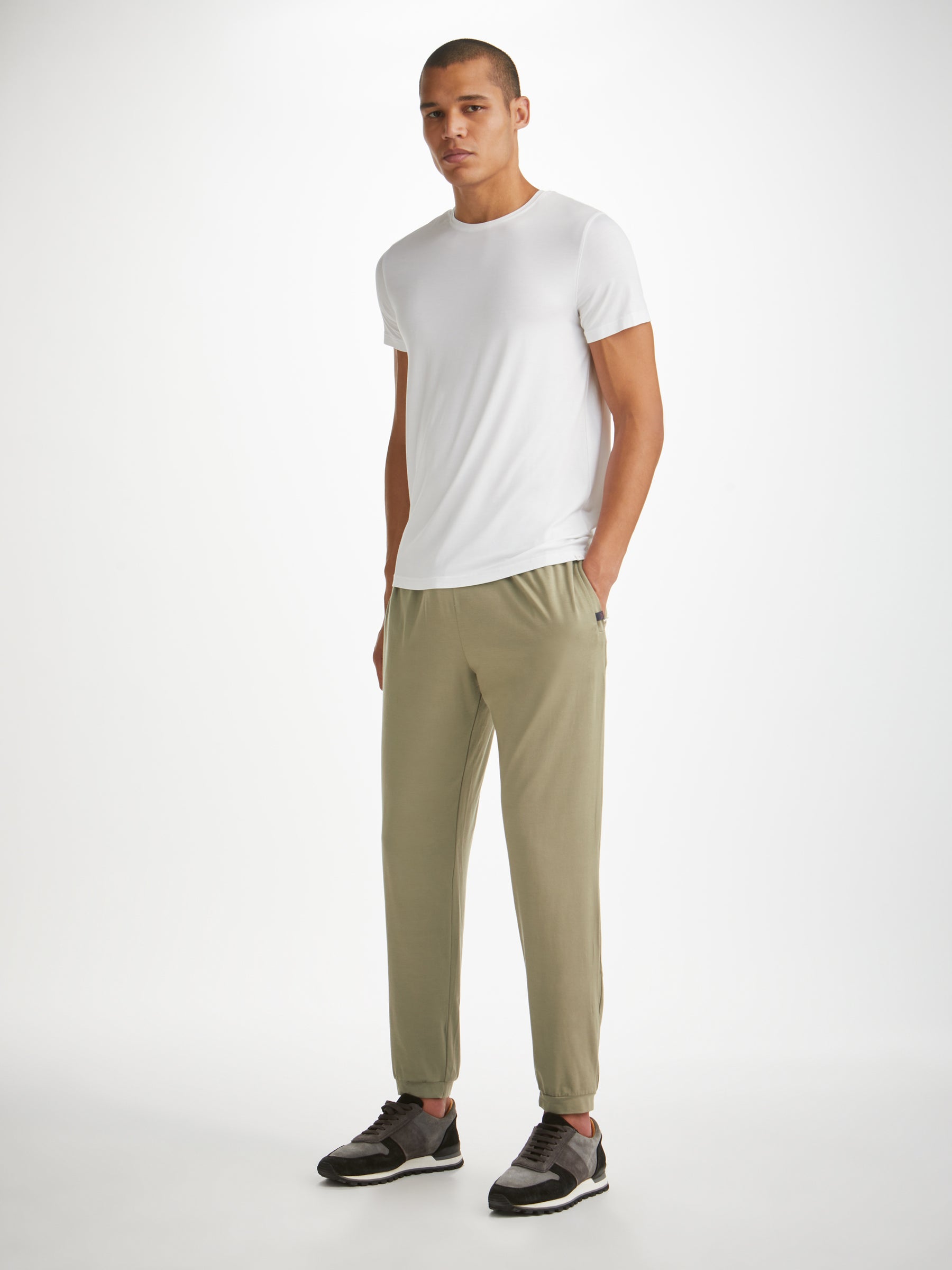 Men's Track Pants Basel Micro Modal Stretch Khaki