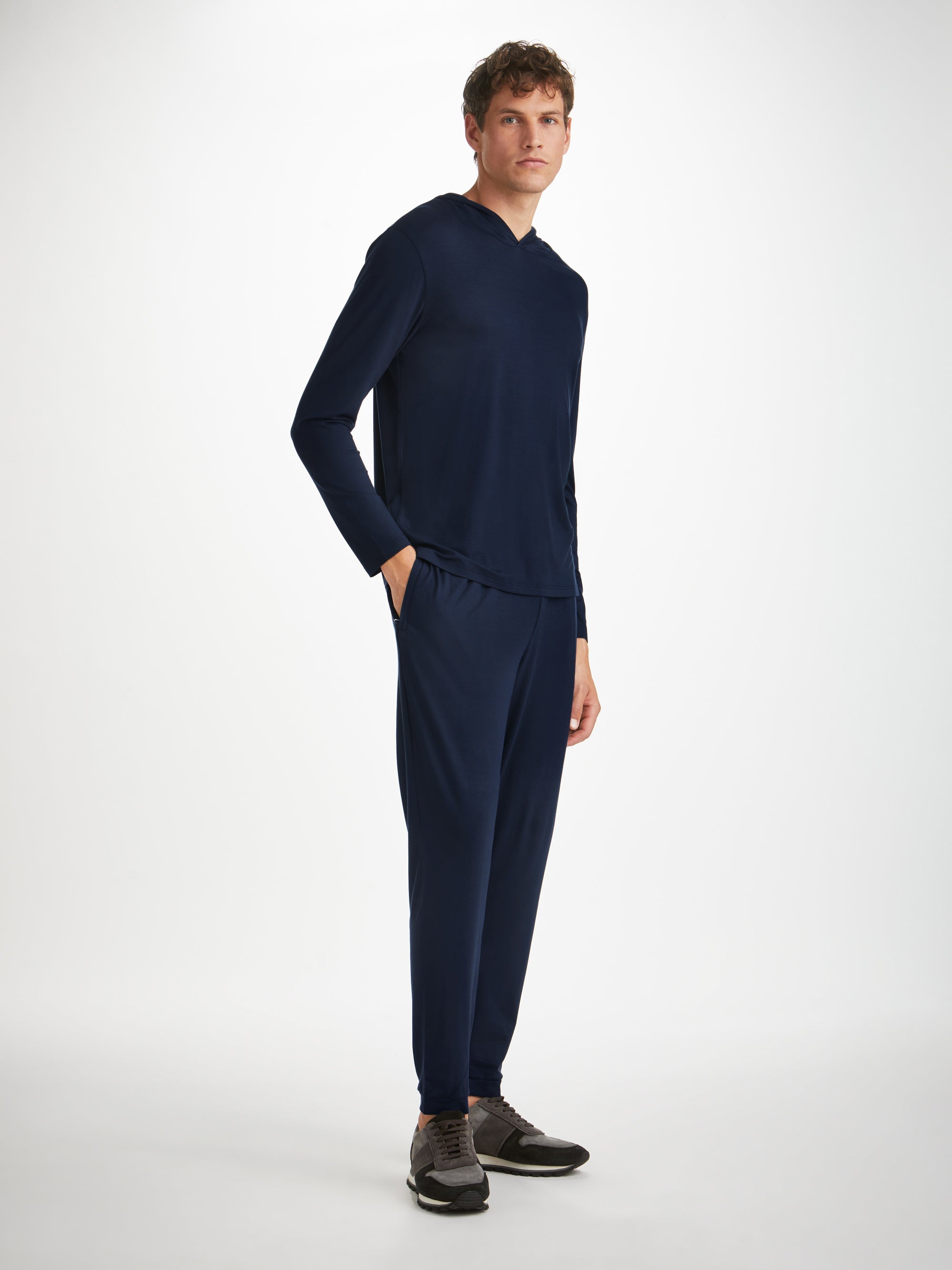 Men's Track Pants Basel Micro Modal Stretch Navy