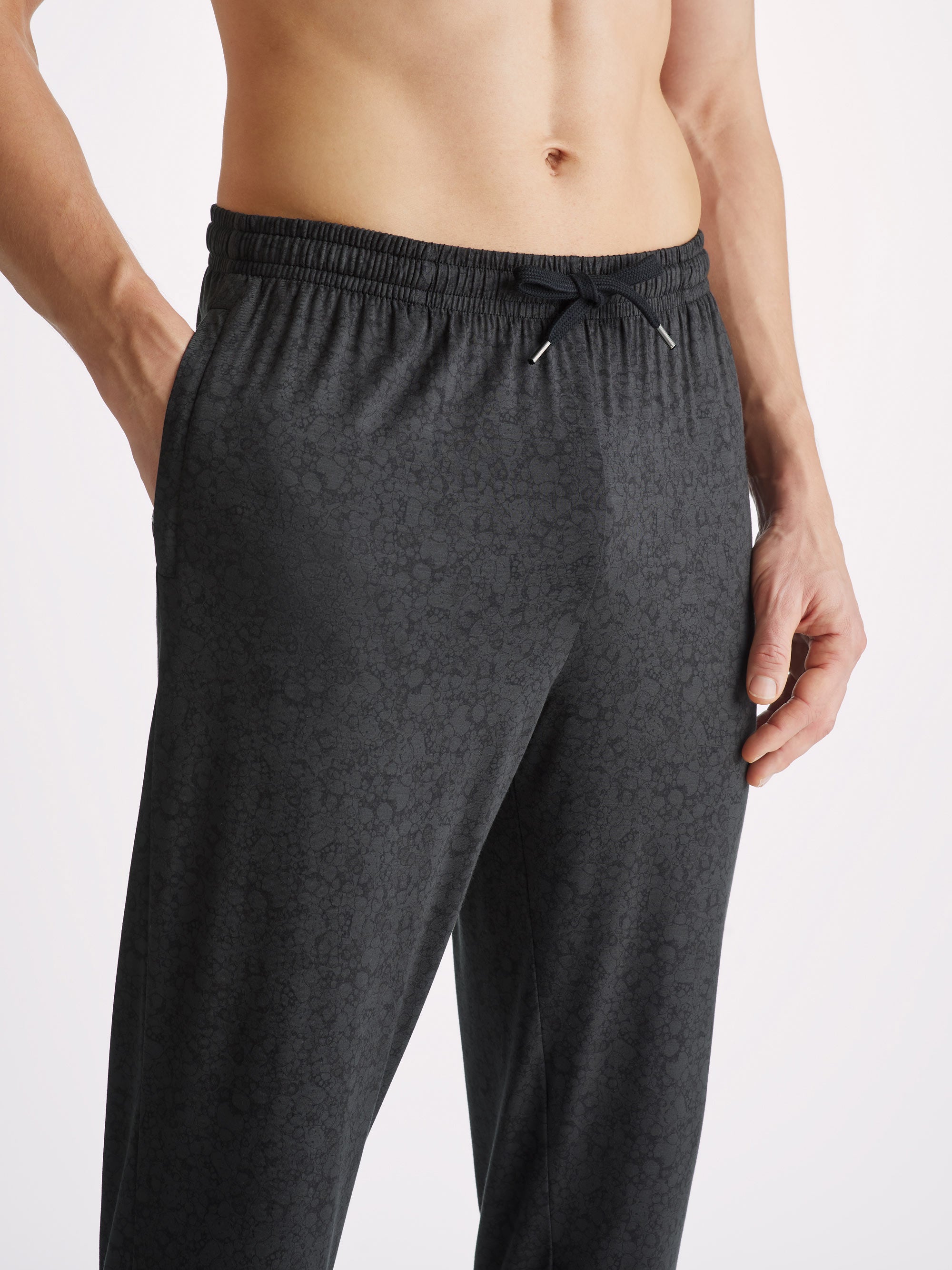 Men's Black Jersey Micro Modal Track Pants