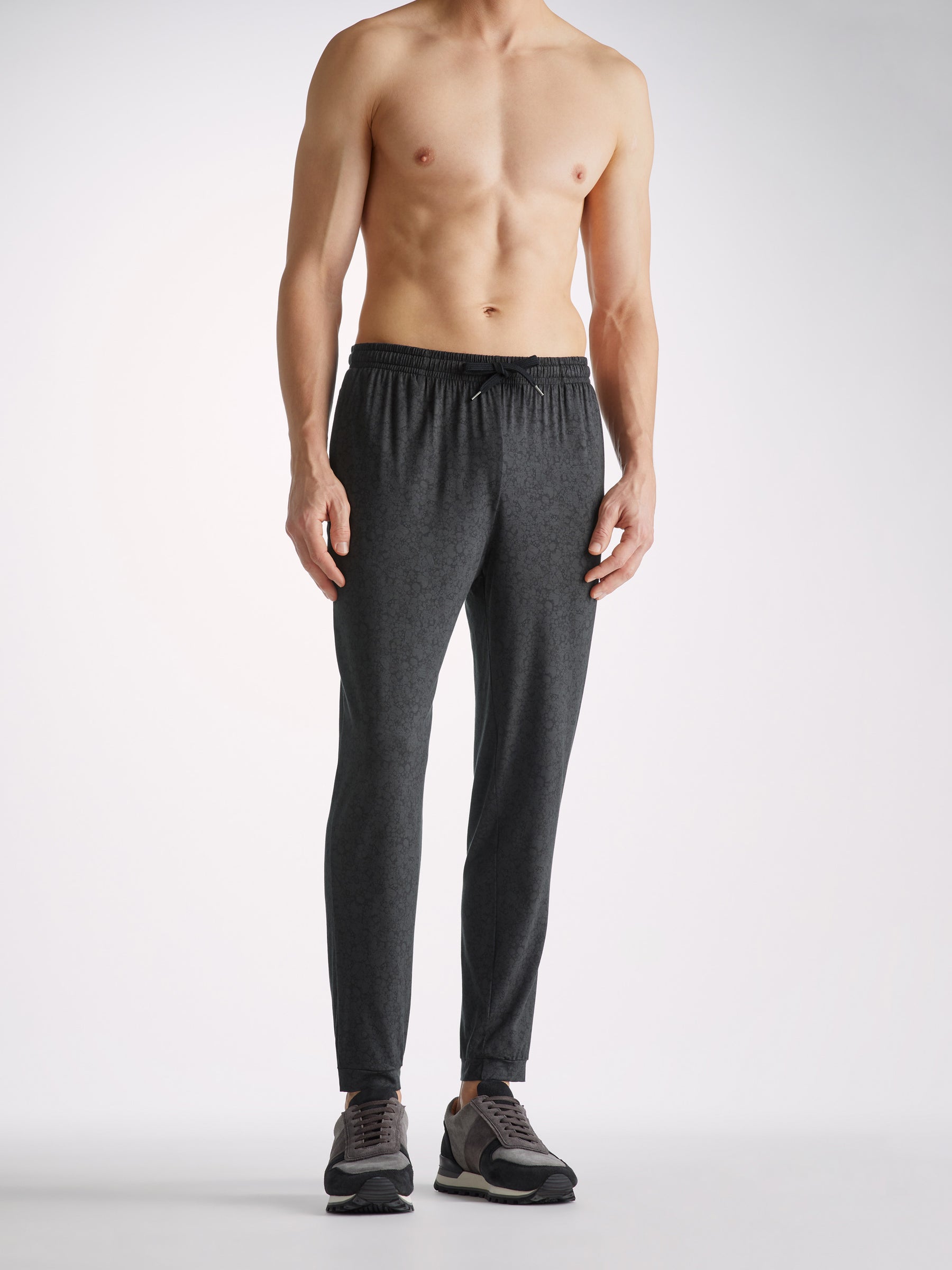 Men's Track Pants London 10 Micro Modal Black