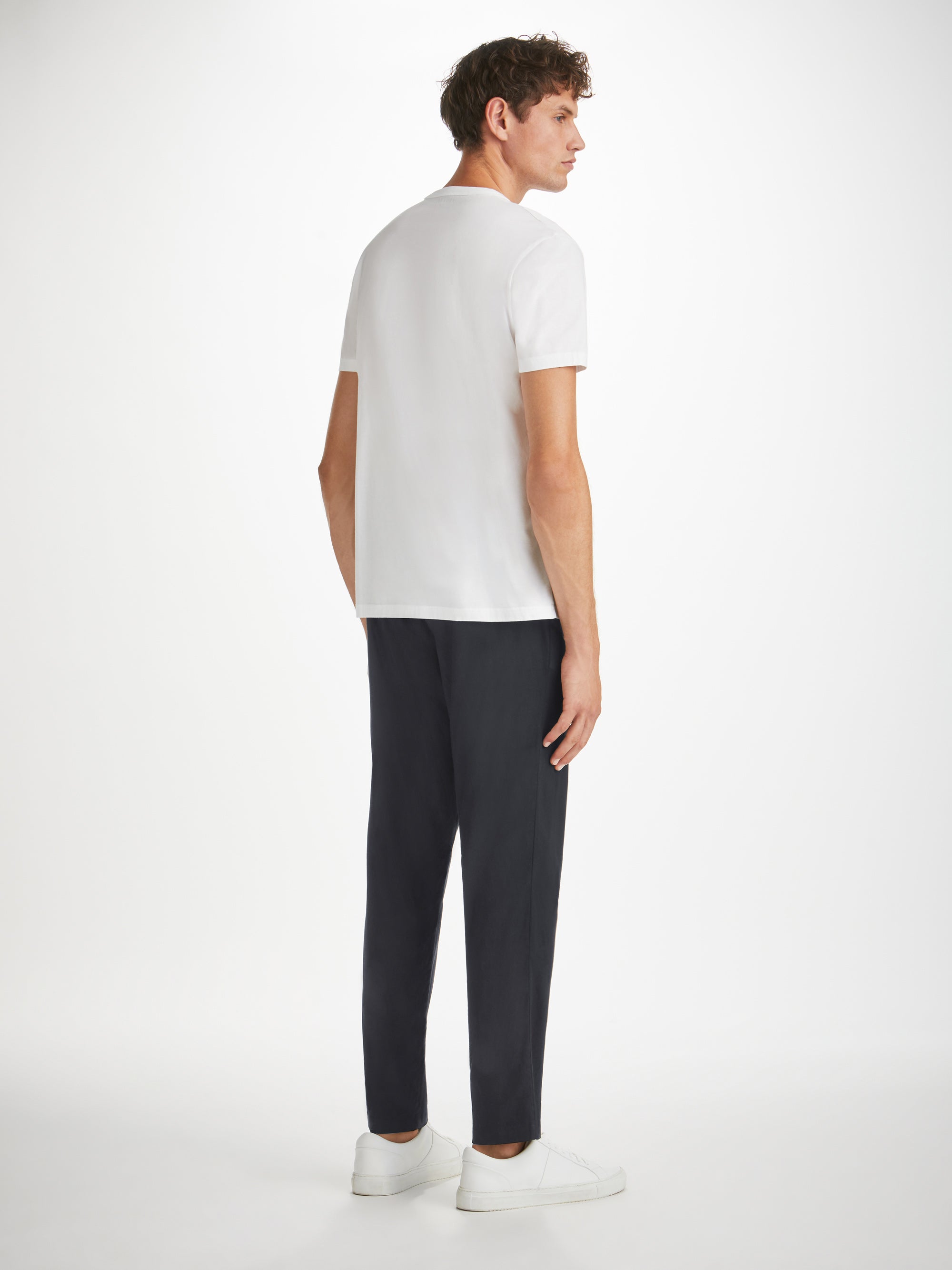 Men's Trousers Harris Lyocell Cotton Navy