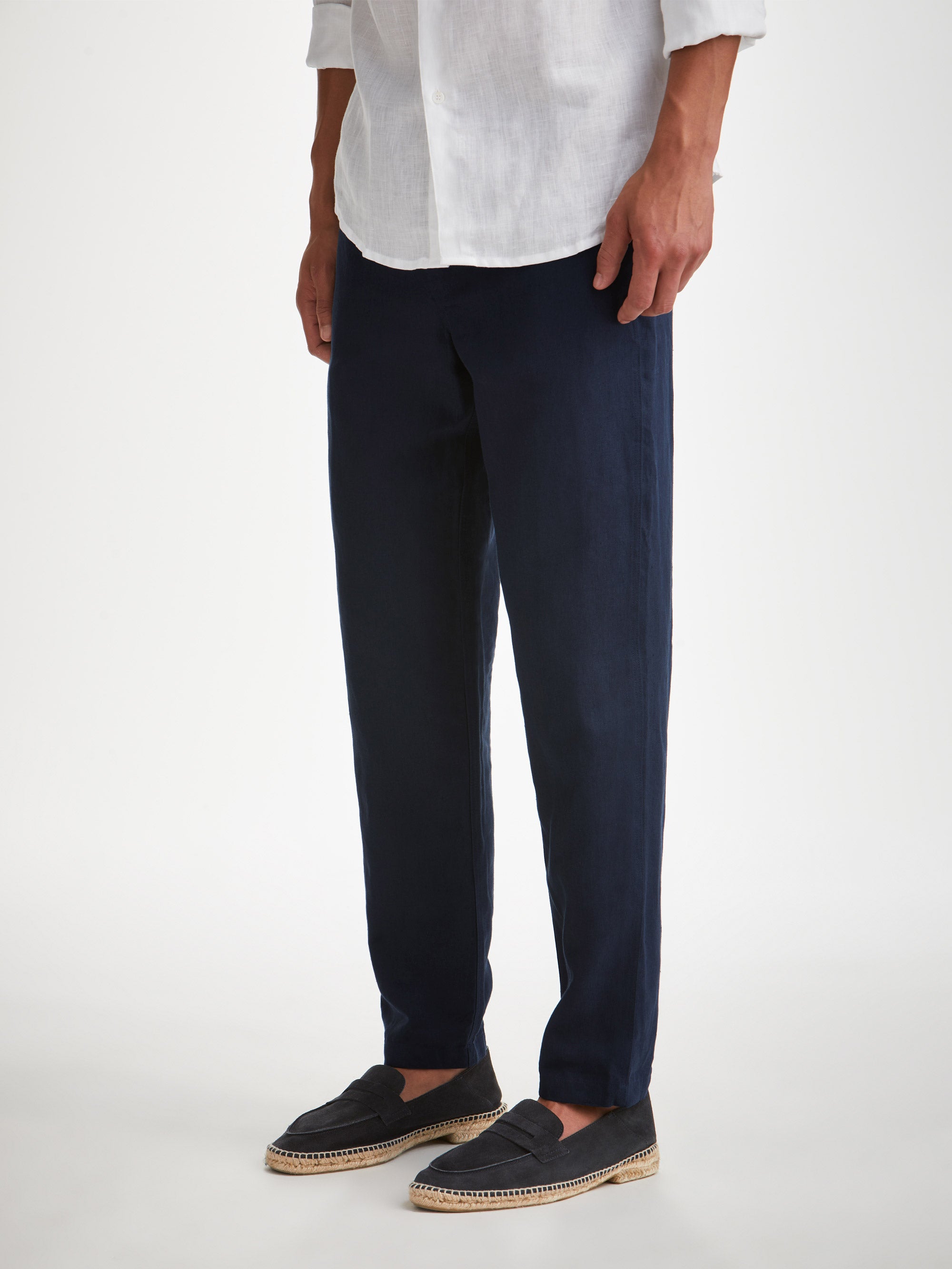 Men's Trousers Sydney 2 Linen Navy