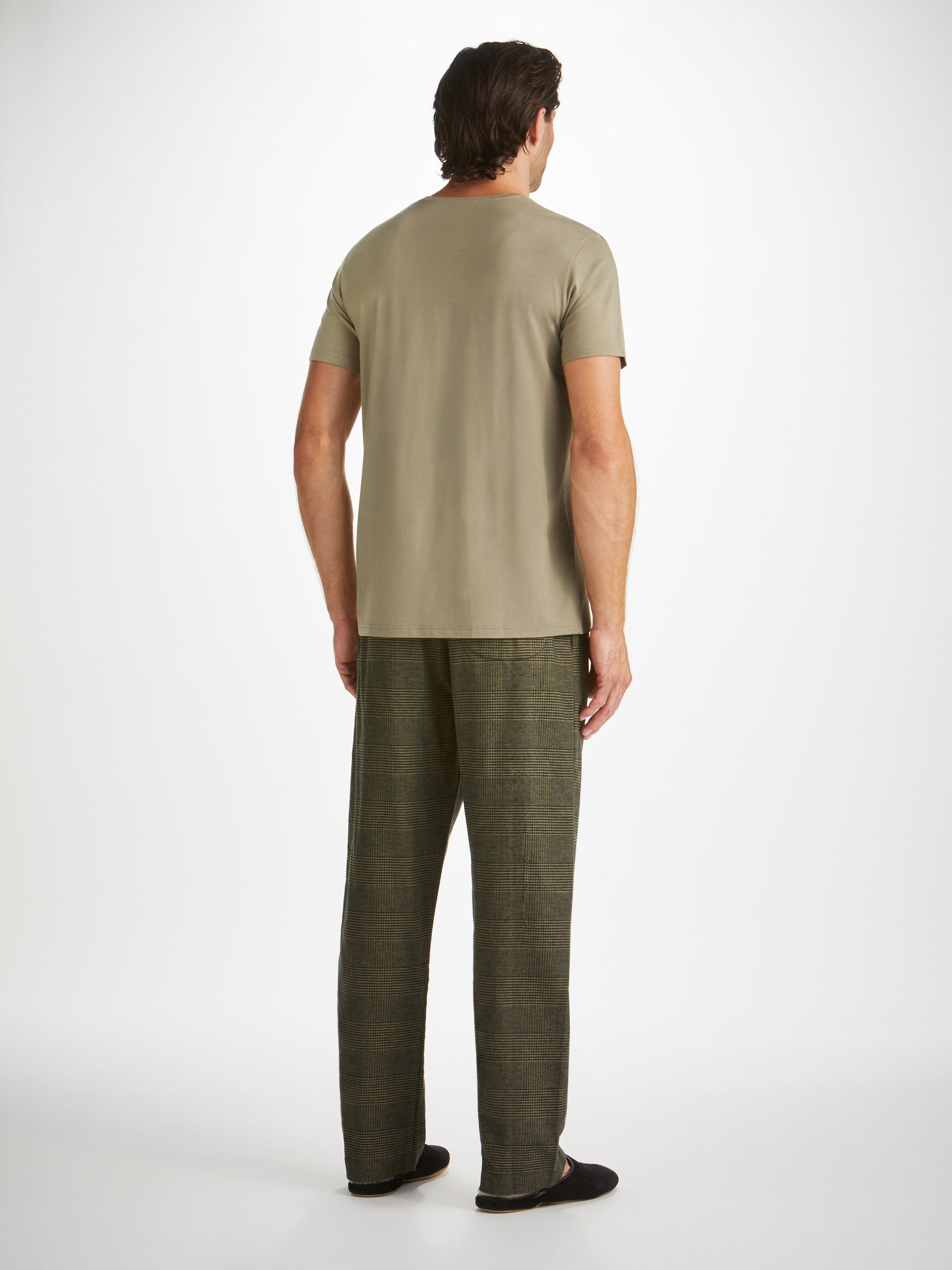 Men's V-Neck T-Shirt Basel Micro Modal Stretch Khaki