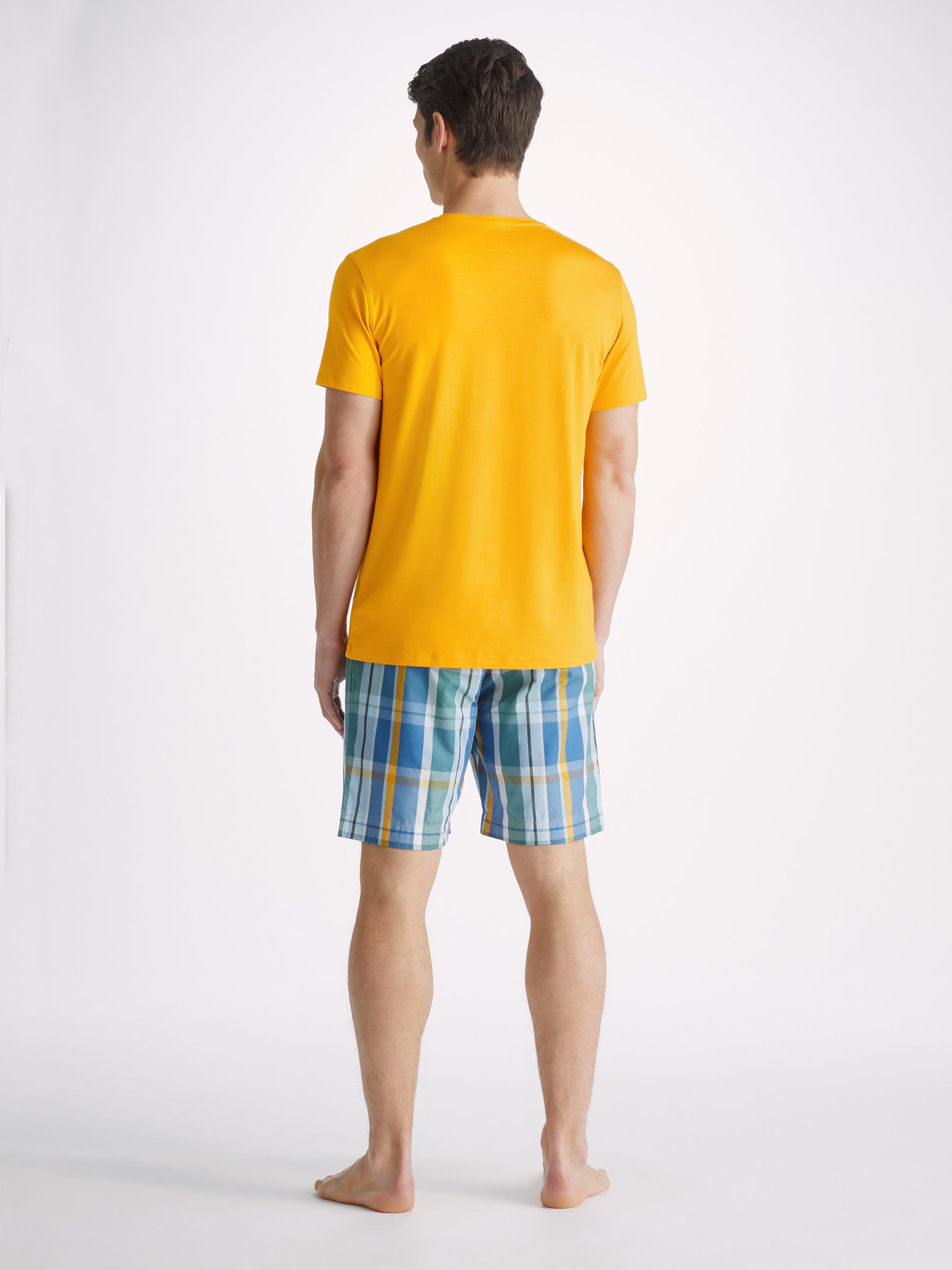 Men's V-Neck T-Shirt Basel Micro Modal Stretch Saffron