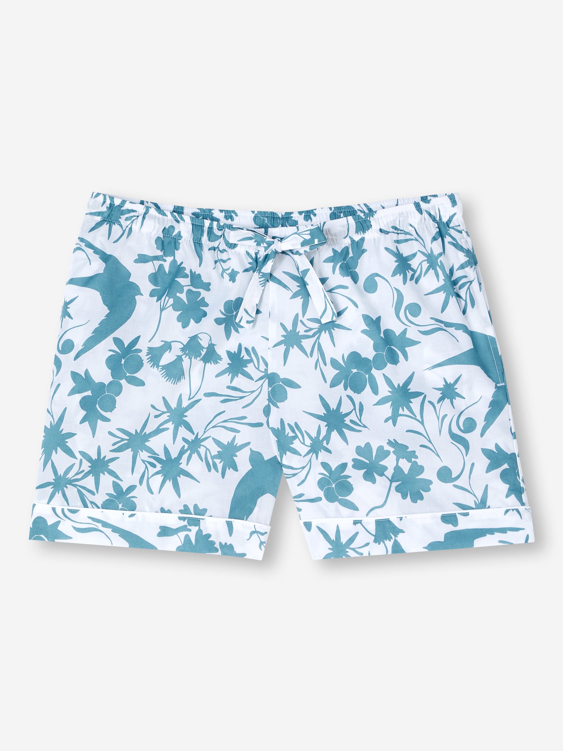 Women's Lounge Shorts Nelson 97 Cotton Batiste Blue